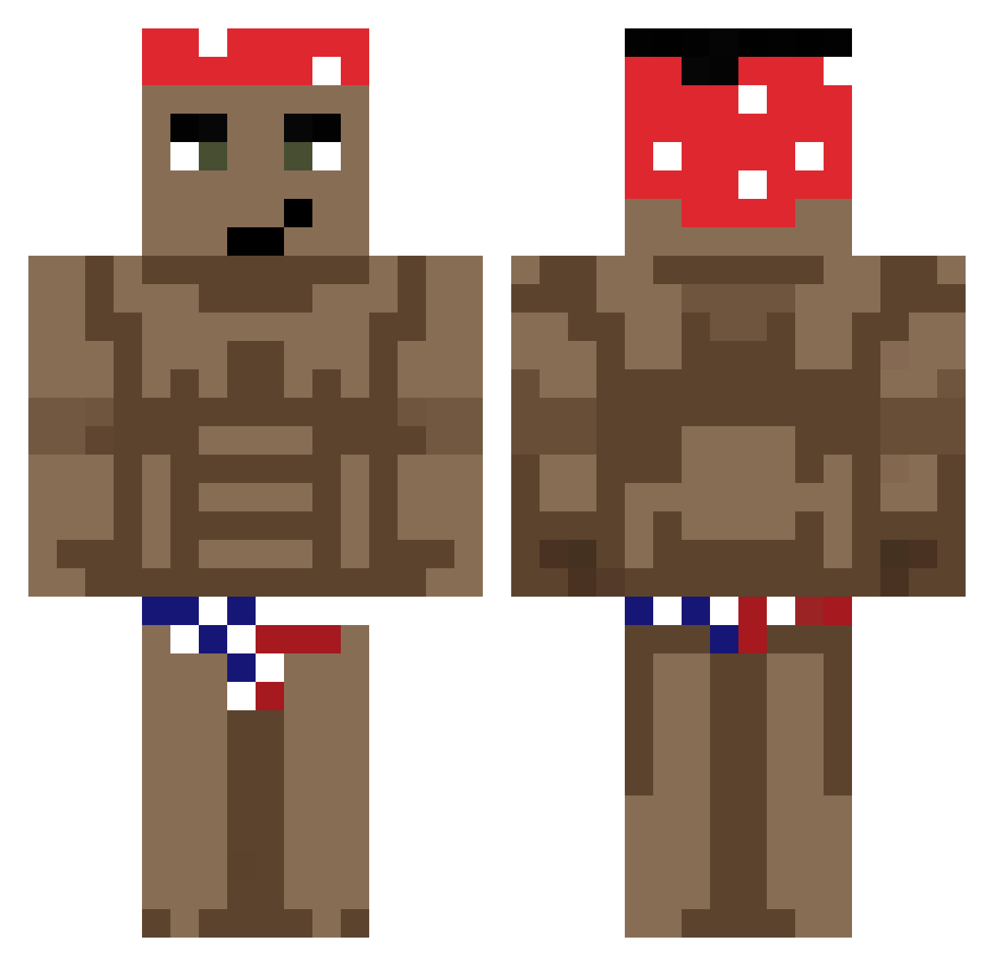 stepak Minecraft skin, front and back view