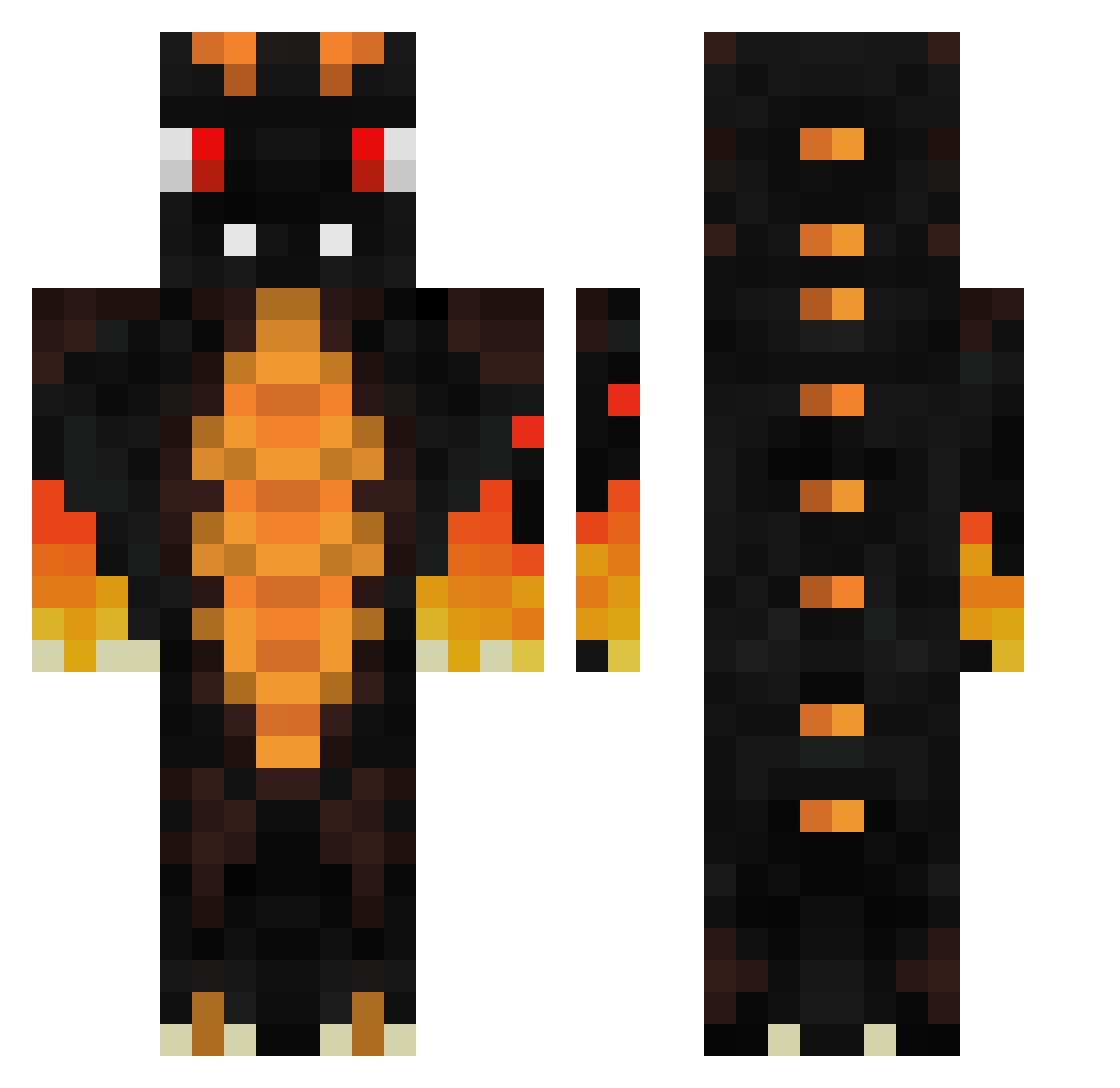 SHEESH2669 Minecraft skin, front and back view