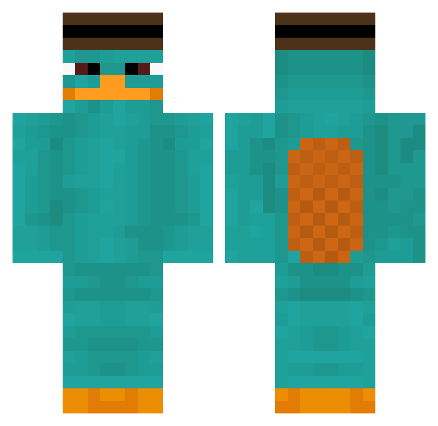 rekasiii Minecraft skin, front and back view