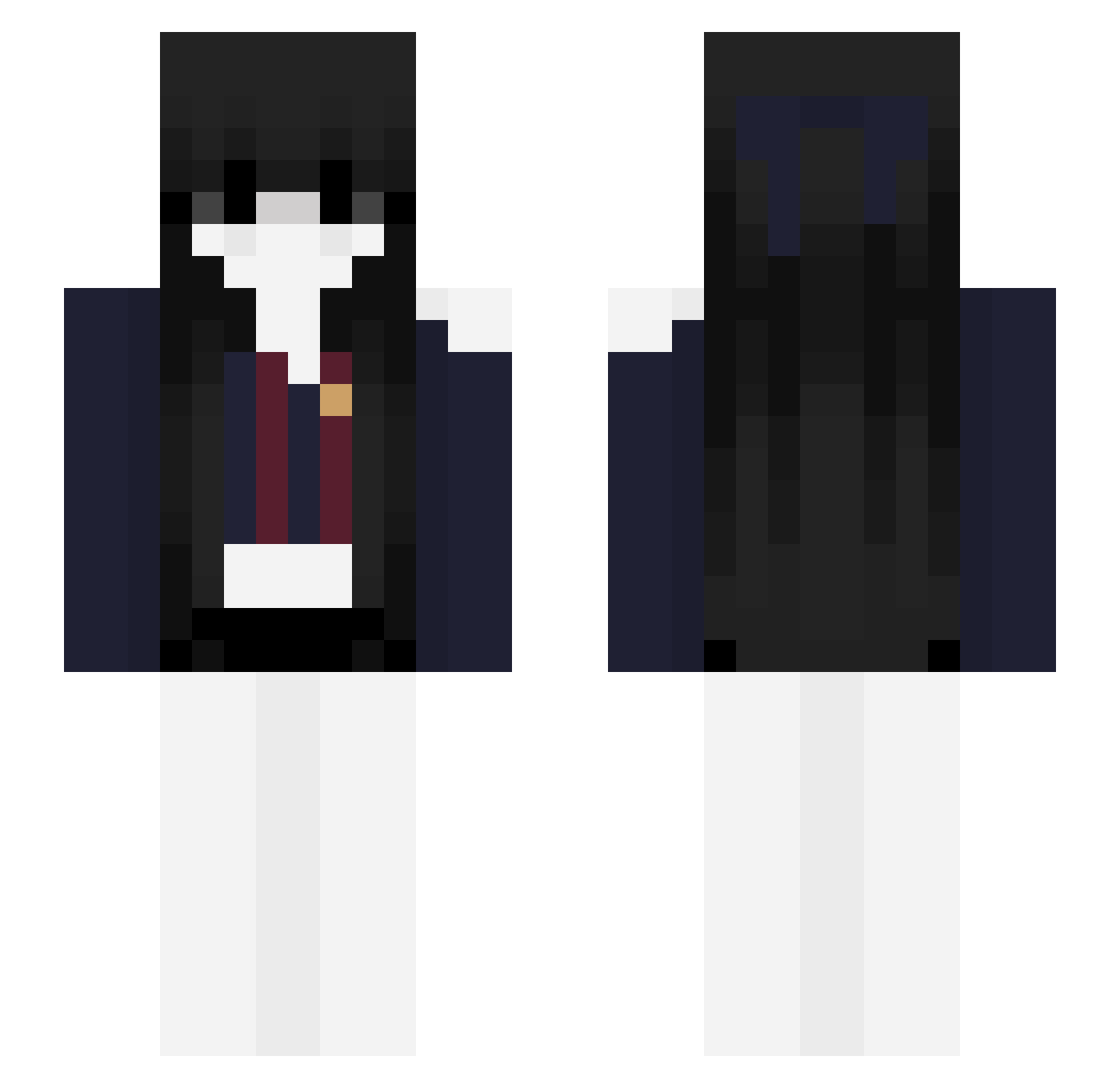 yfvl Minecraft skin, front and back view