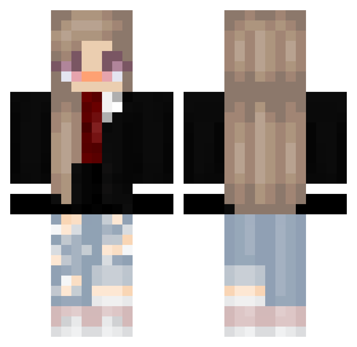 Hania200 Minecraft skin, front and back view