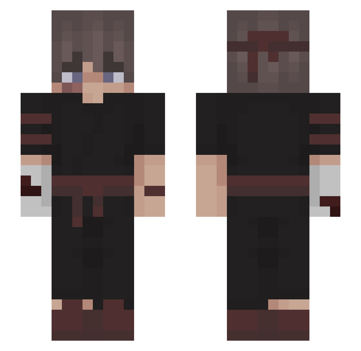 Dodo56 Minecraft skin, front and back view