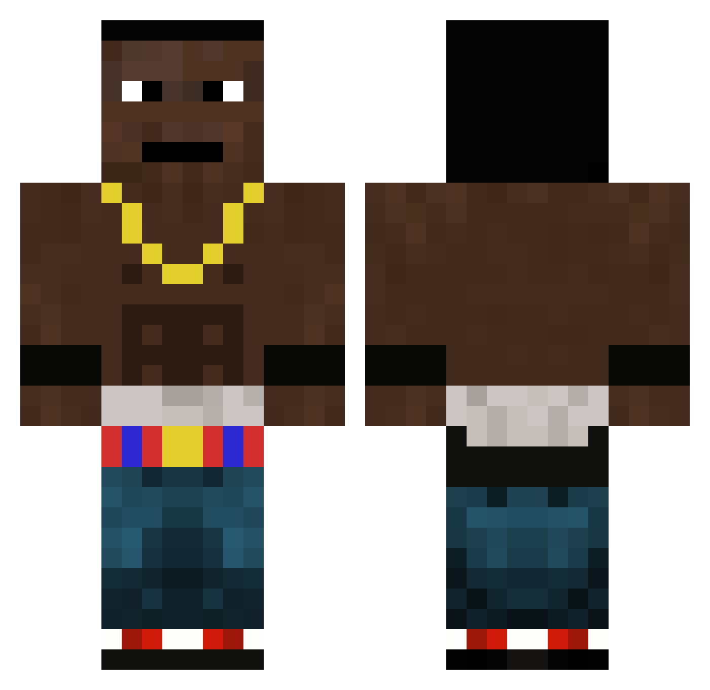 TyroneTheBBC260 Minecraft skin, front and back view
