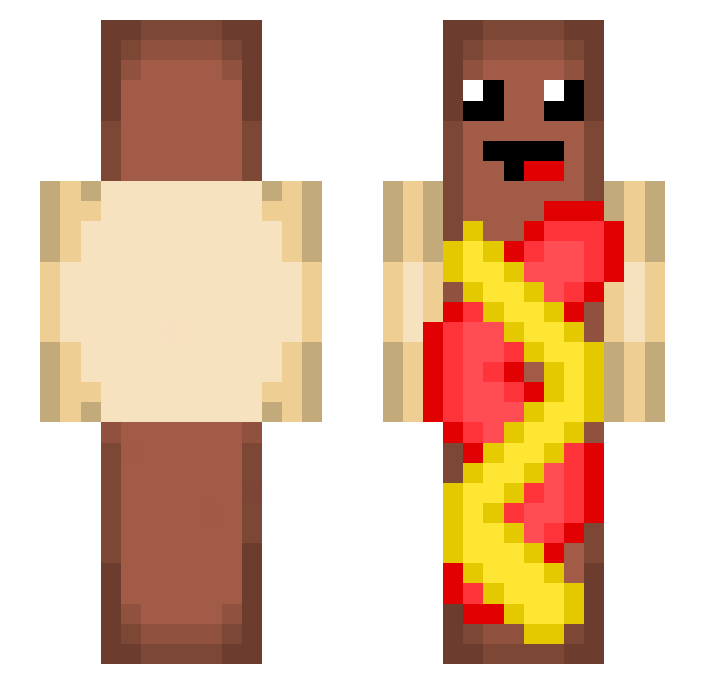 KIMOT Minecraft skin, front and back view