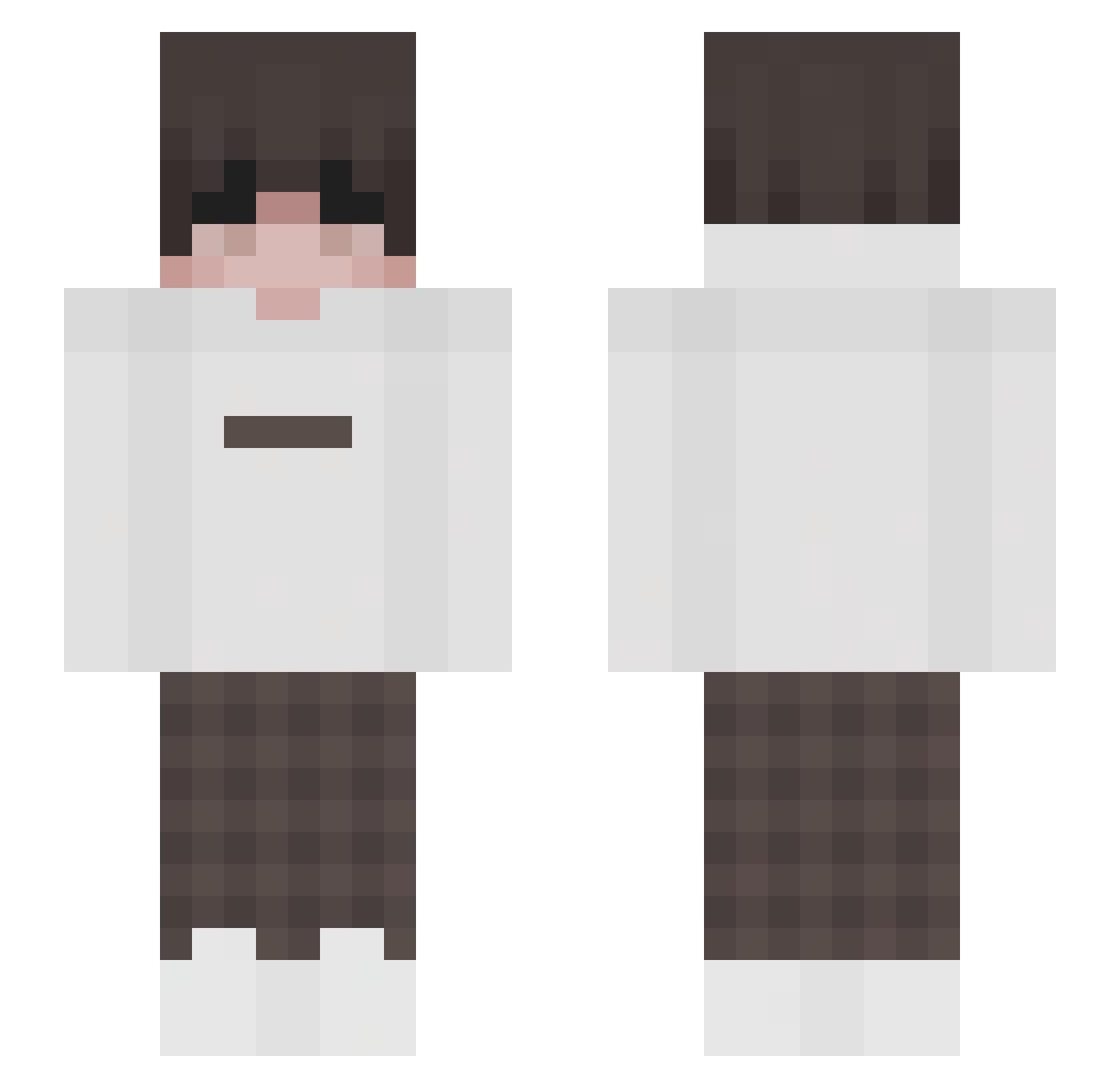WhiteMaleGaming Minecraft skin, front and back view