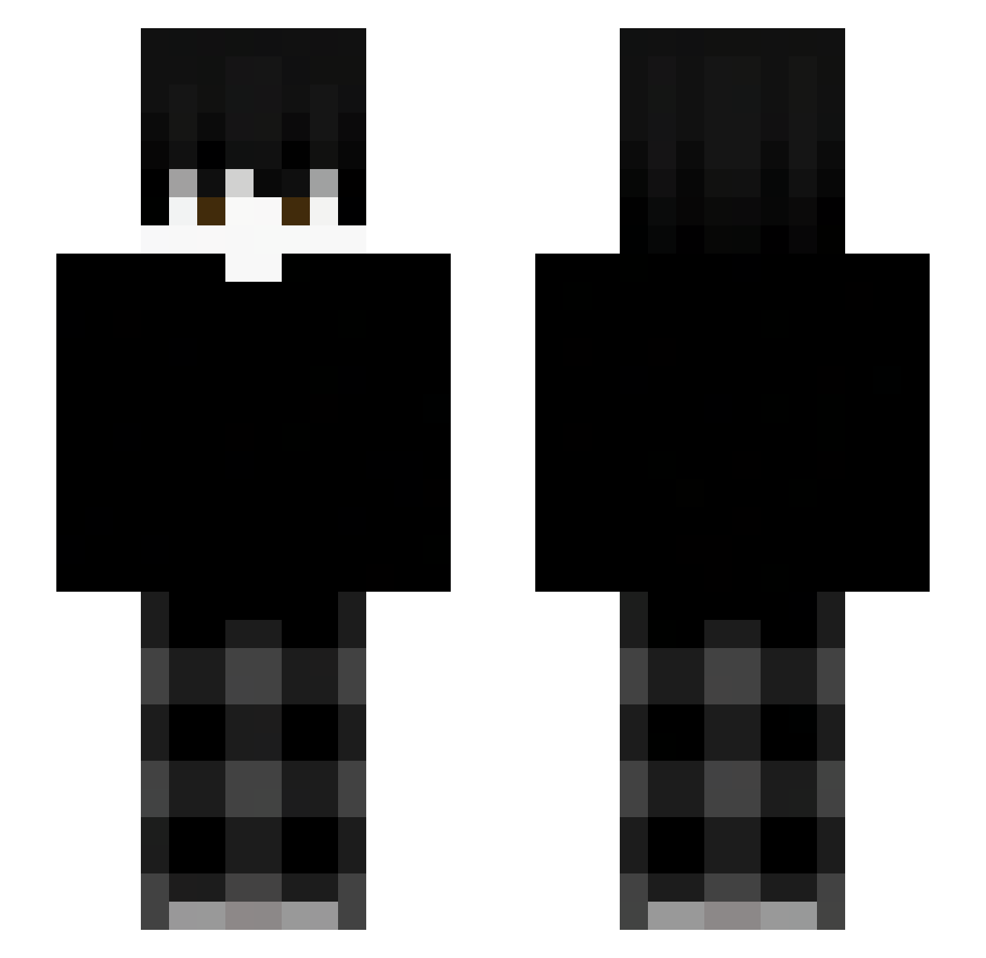 injustic3d Minecraft skin, front and back view