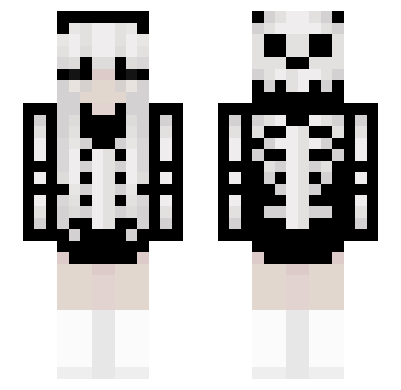 Ranbii Minecraft skin, front and back view