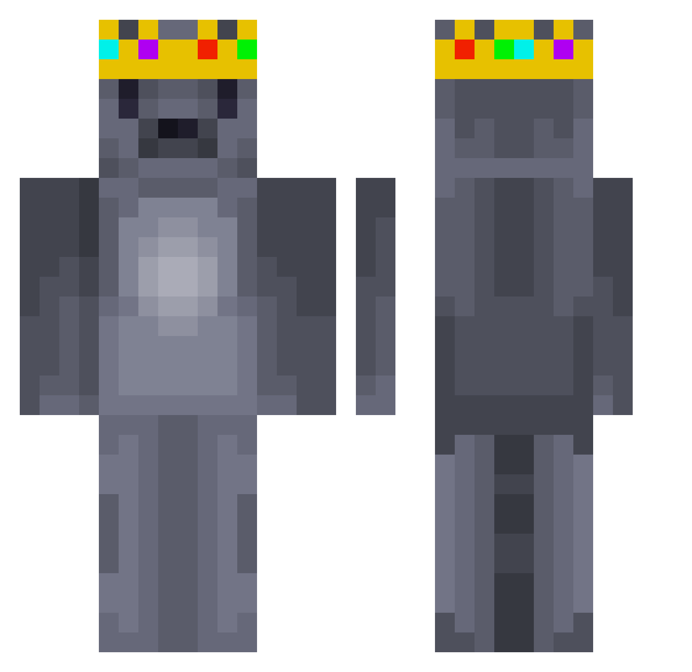 krabik_777 Minecraft skin, front and back view