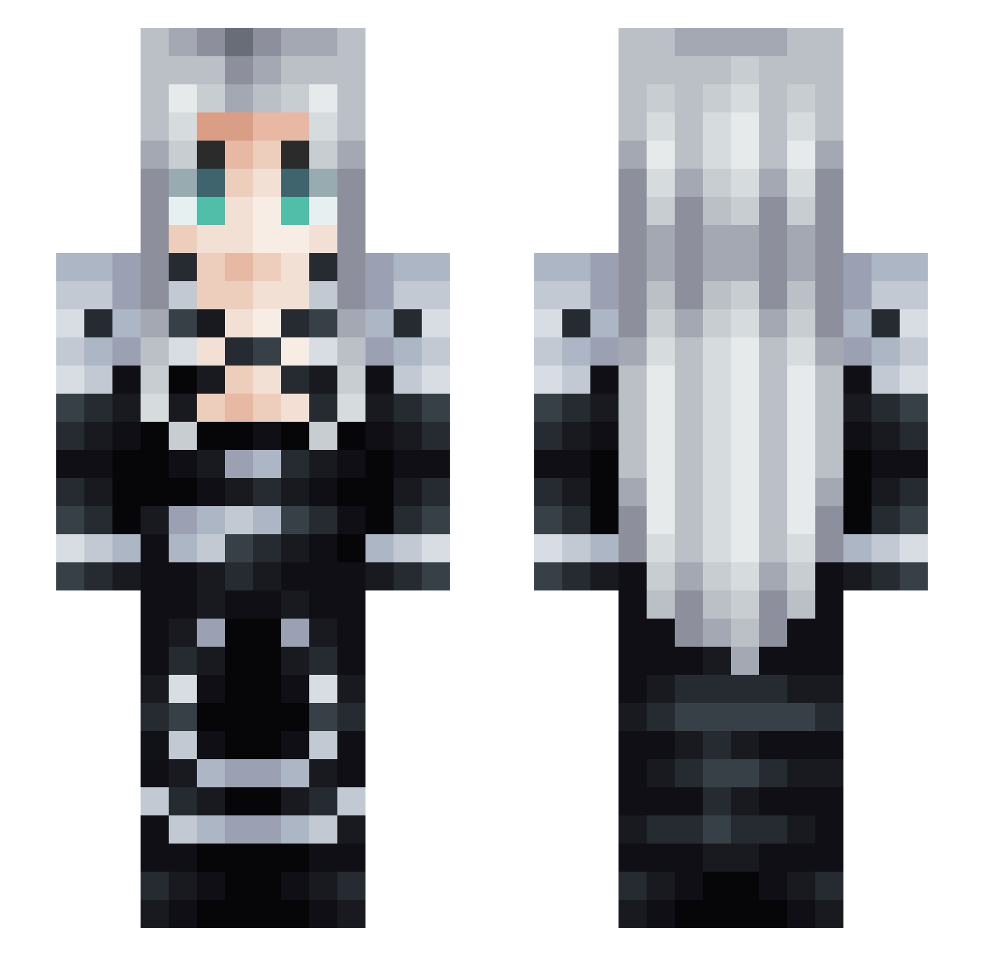 Filipovych Minecraft skin, front and back view