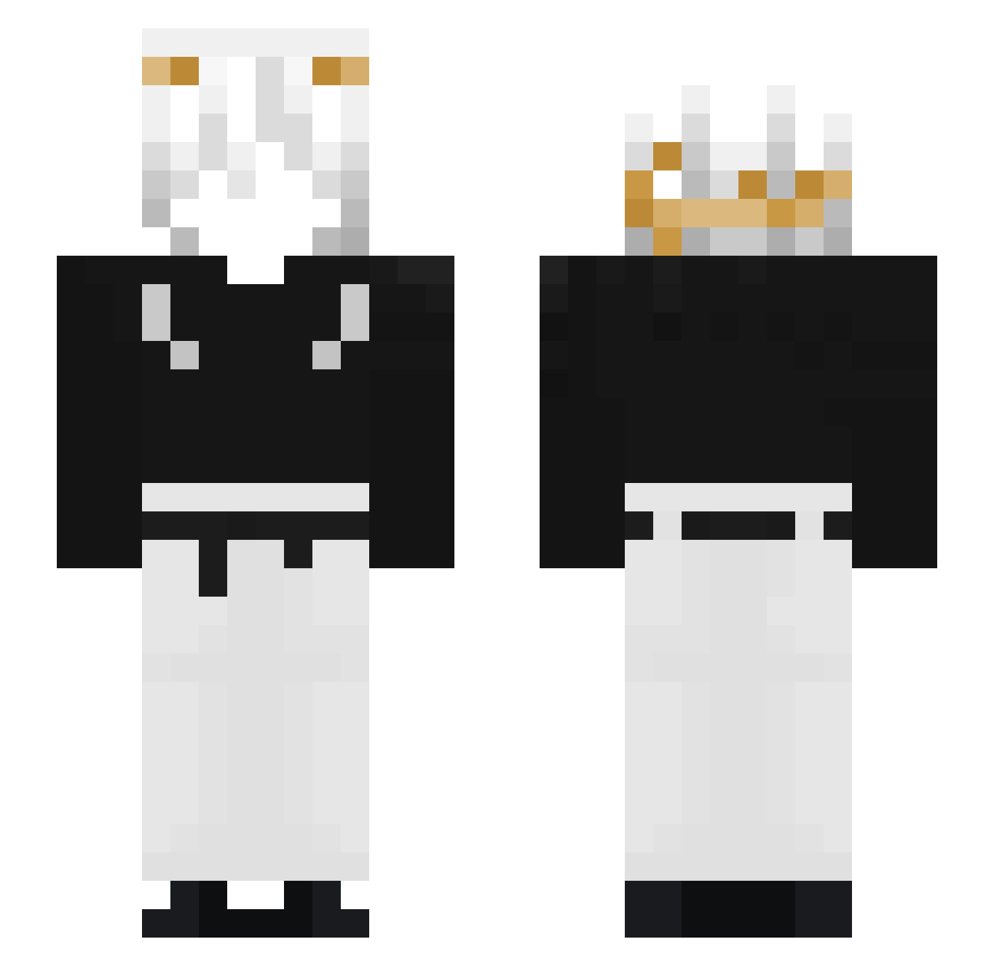 Vetadoh Minecraft skin, front and back view