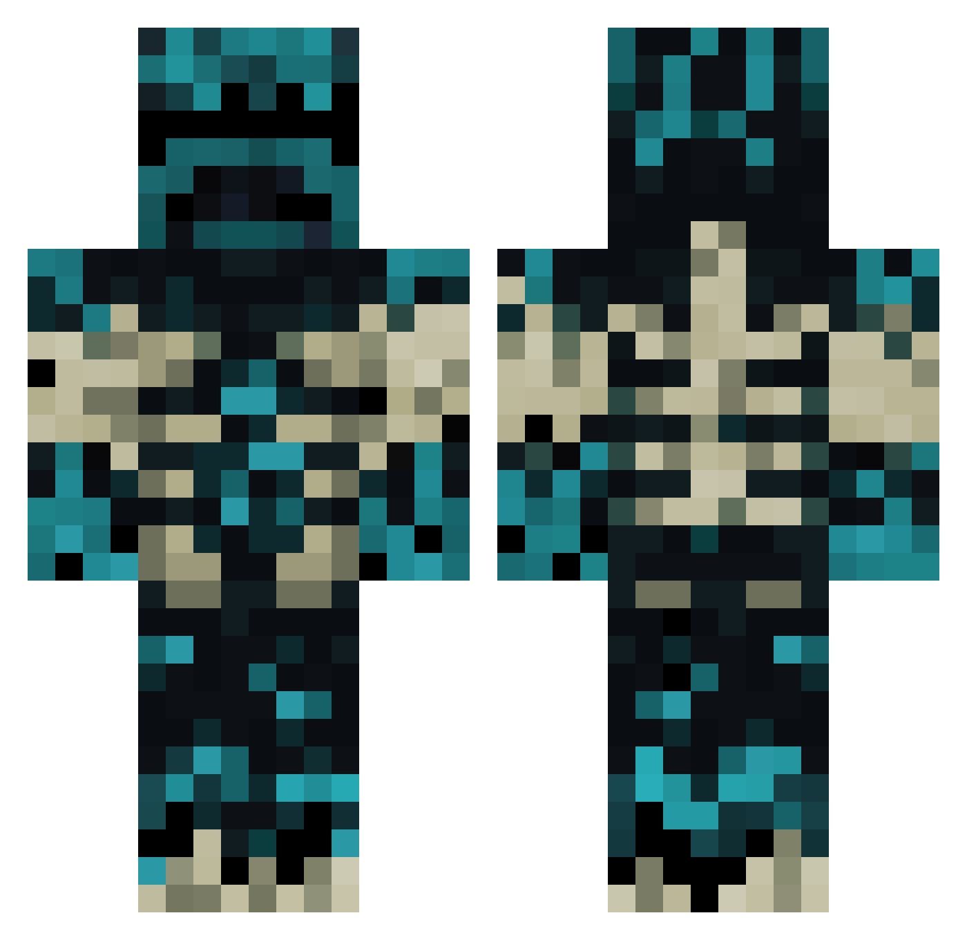 Maty711 Minecraft skin, front and back view