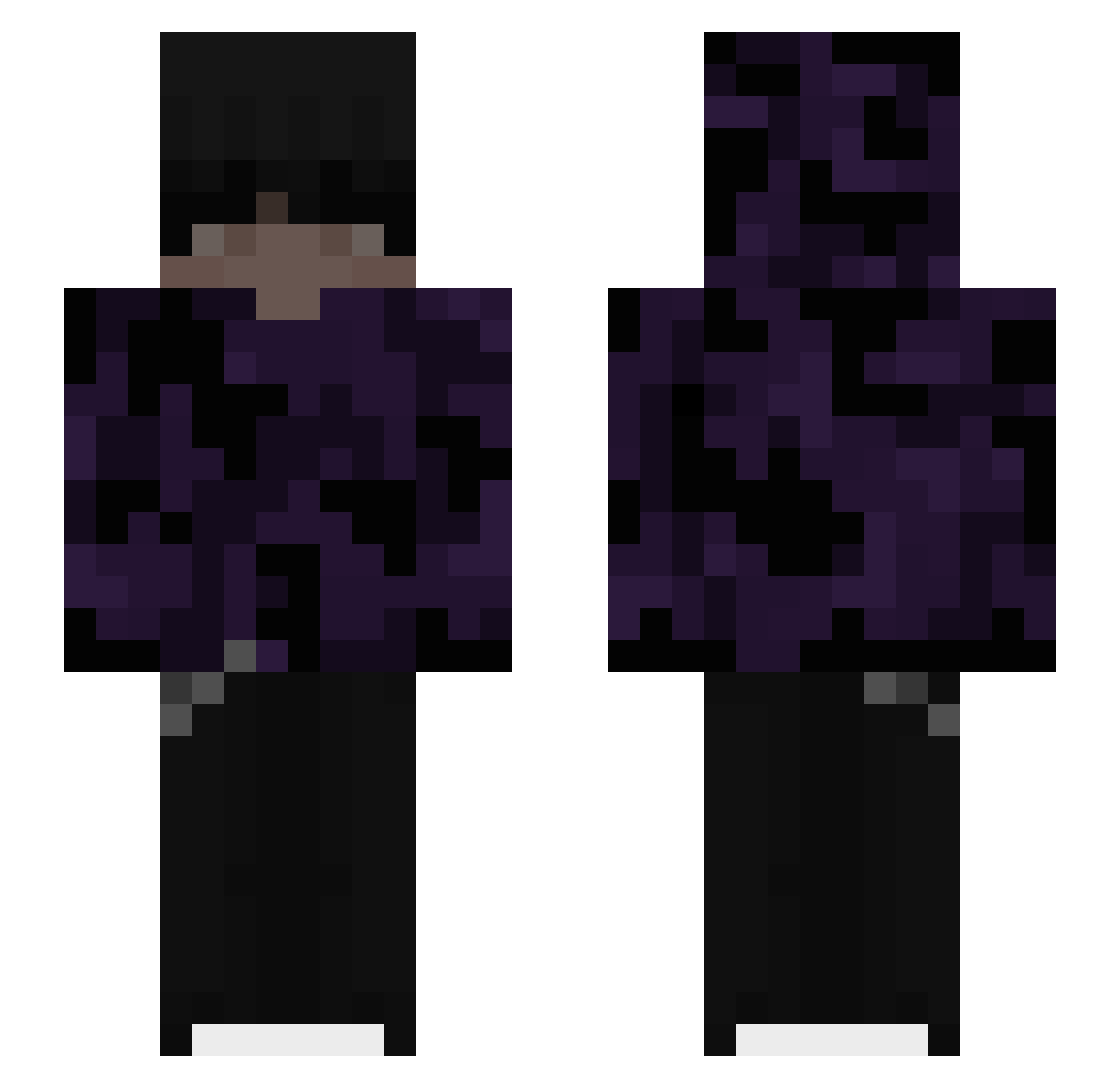 wexoo Minecraft skin, front and back view