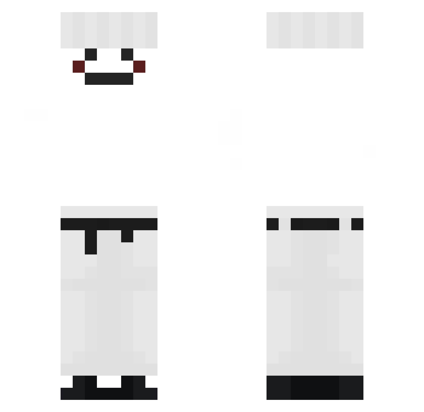 NISSE3811 Minecraft skin, front and back view