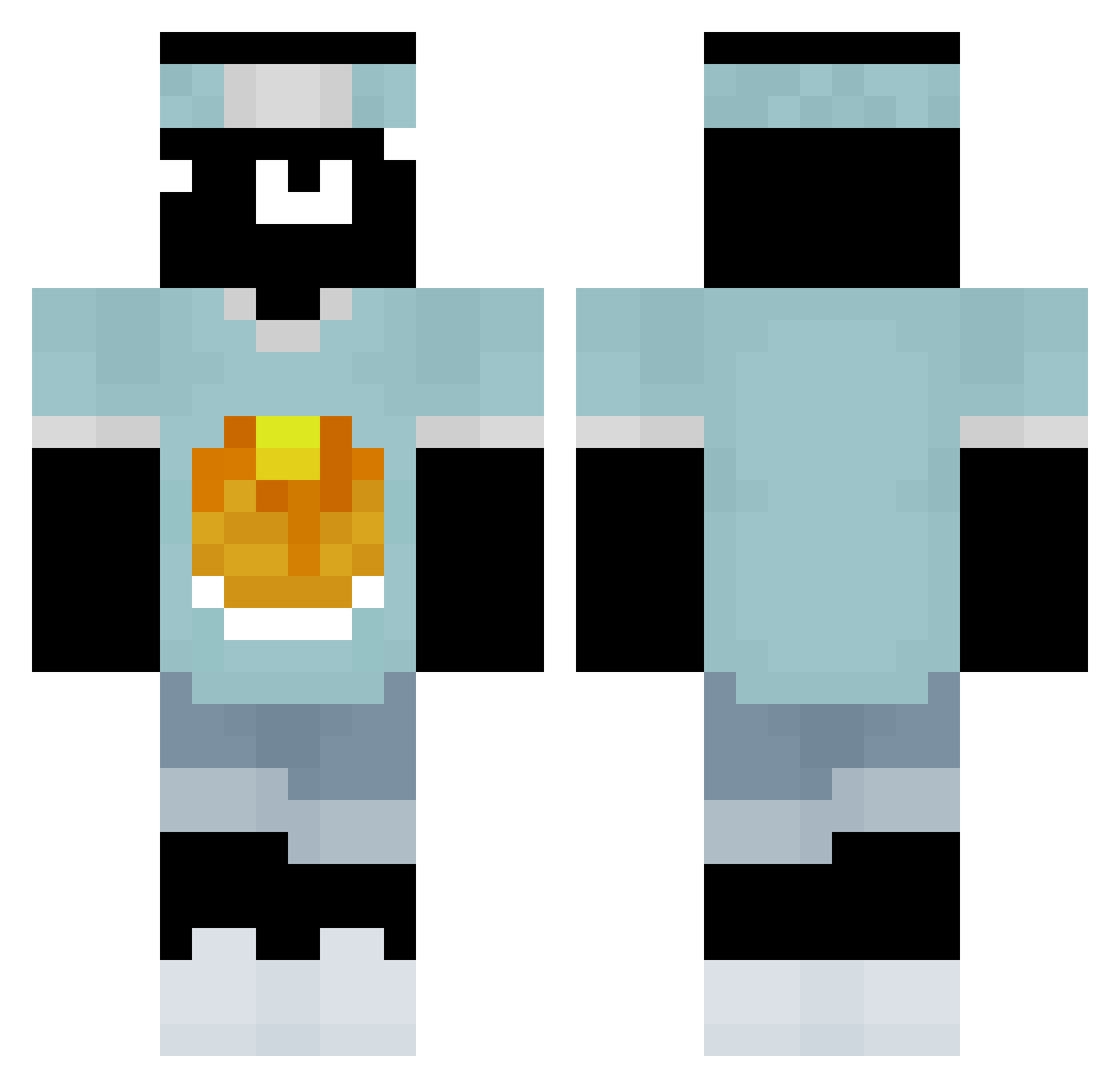 kingc4sh Minecraft skin, front and back view