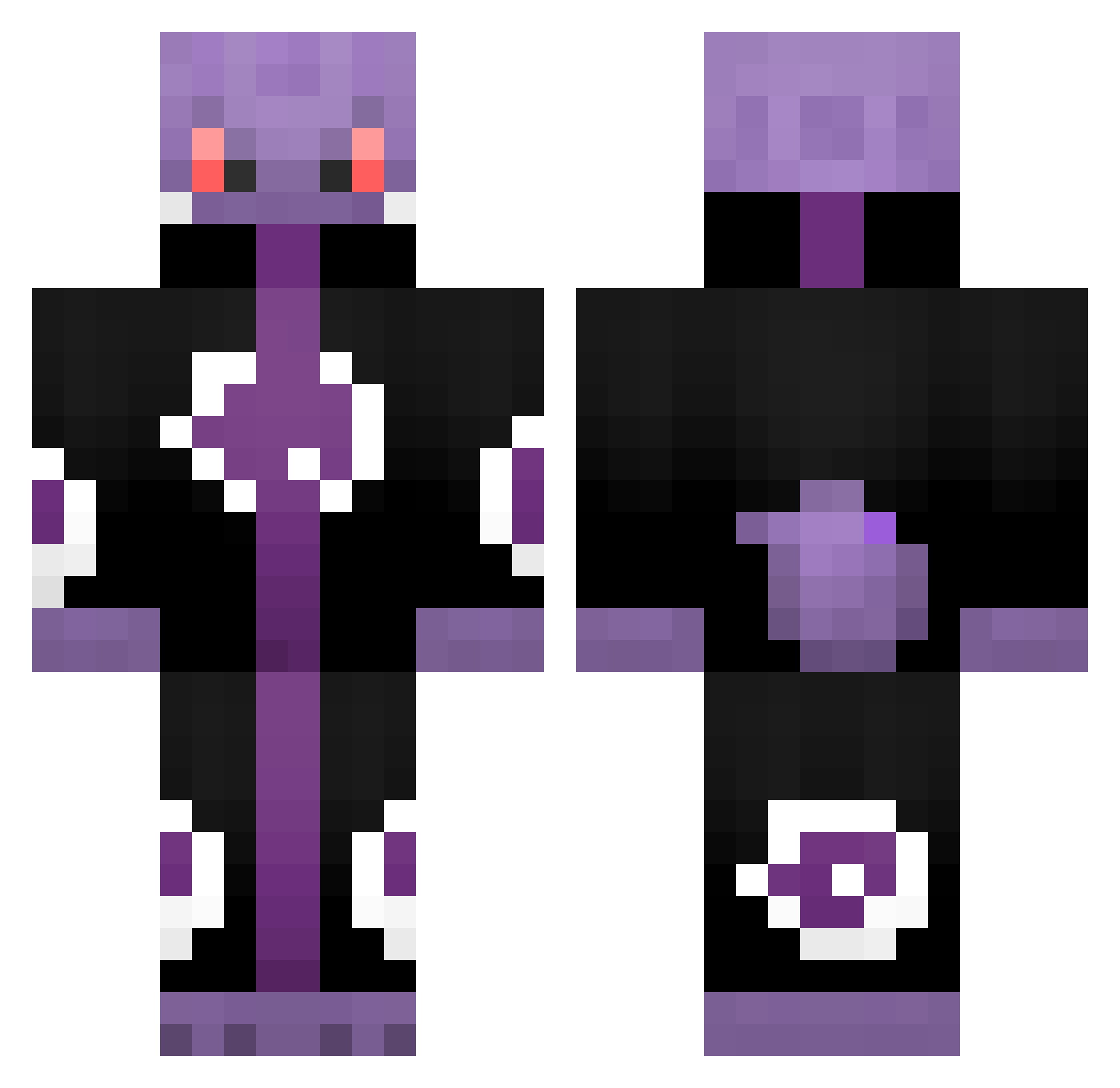 Dusimit Minecraft skin, front and back view
