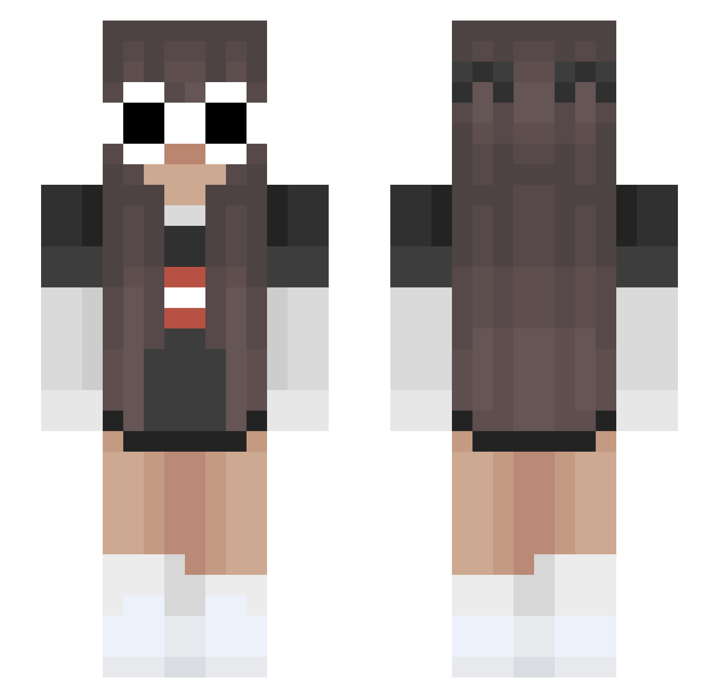 Yukuzo Minecraft skin, front and back view