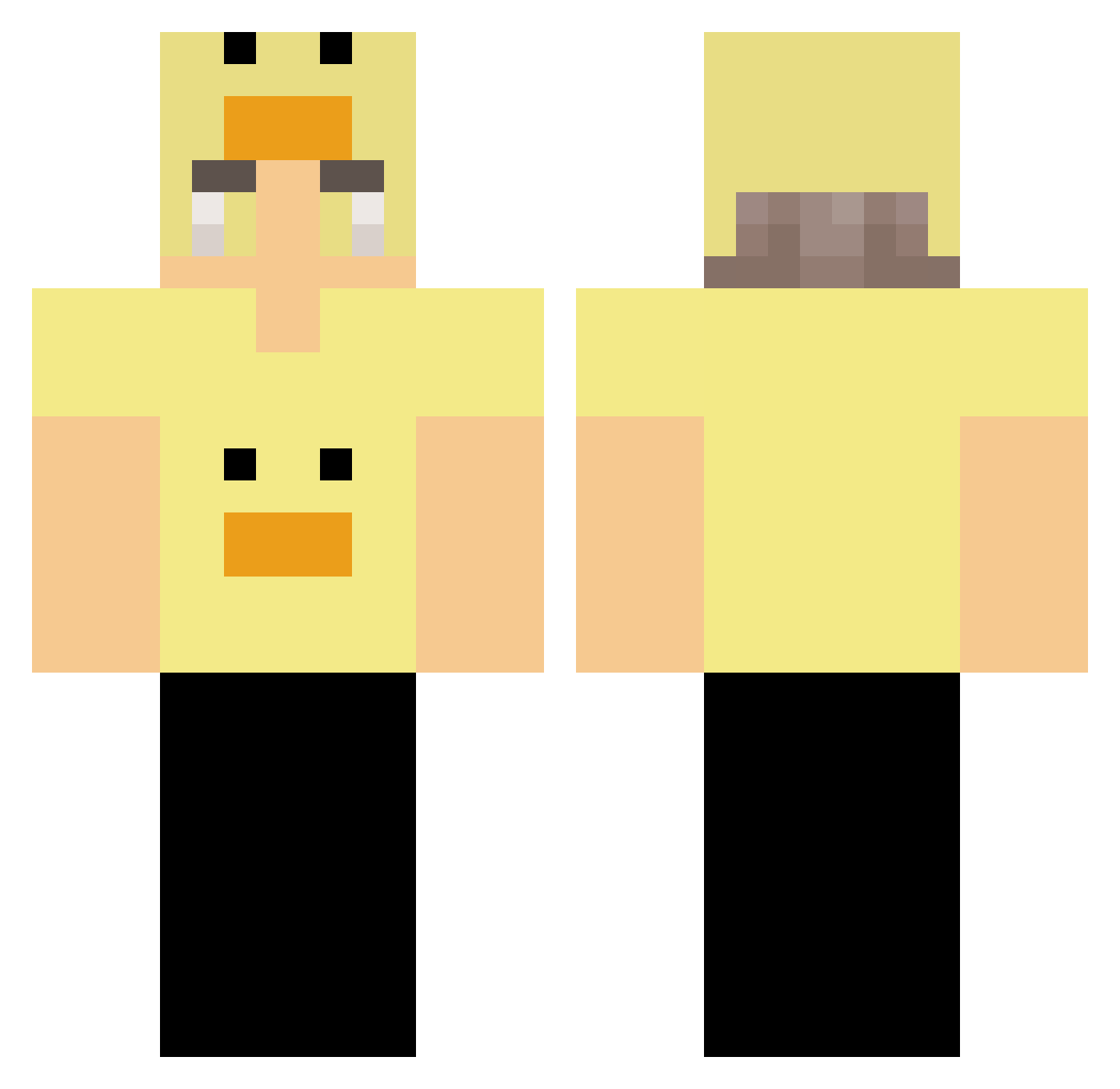 apoiiieeent Minecraft skin, front and back view