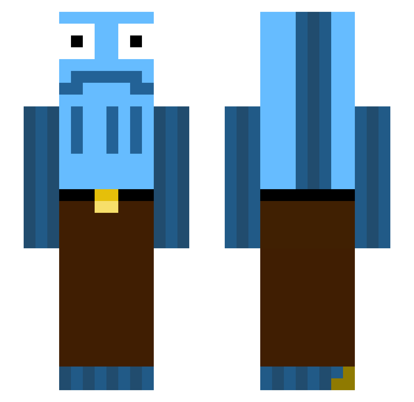 NicoTeen08 Minecraft skin, front and back view