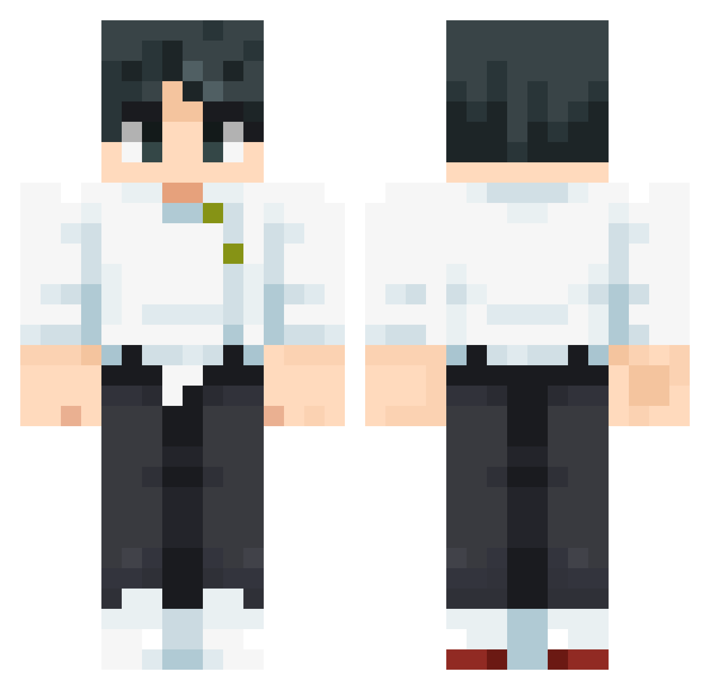 Lude_TW Minecraft skin, front and back view