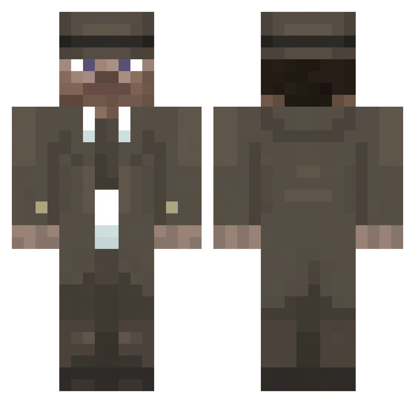 Pierogy1 Minecraft skin, front and back view