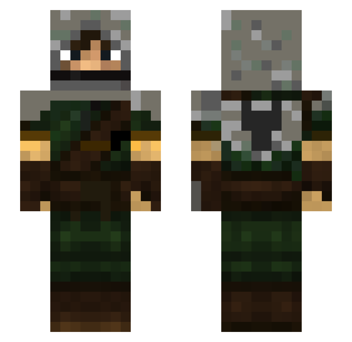 Tenendum Minecraft skin, front and back view