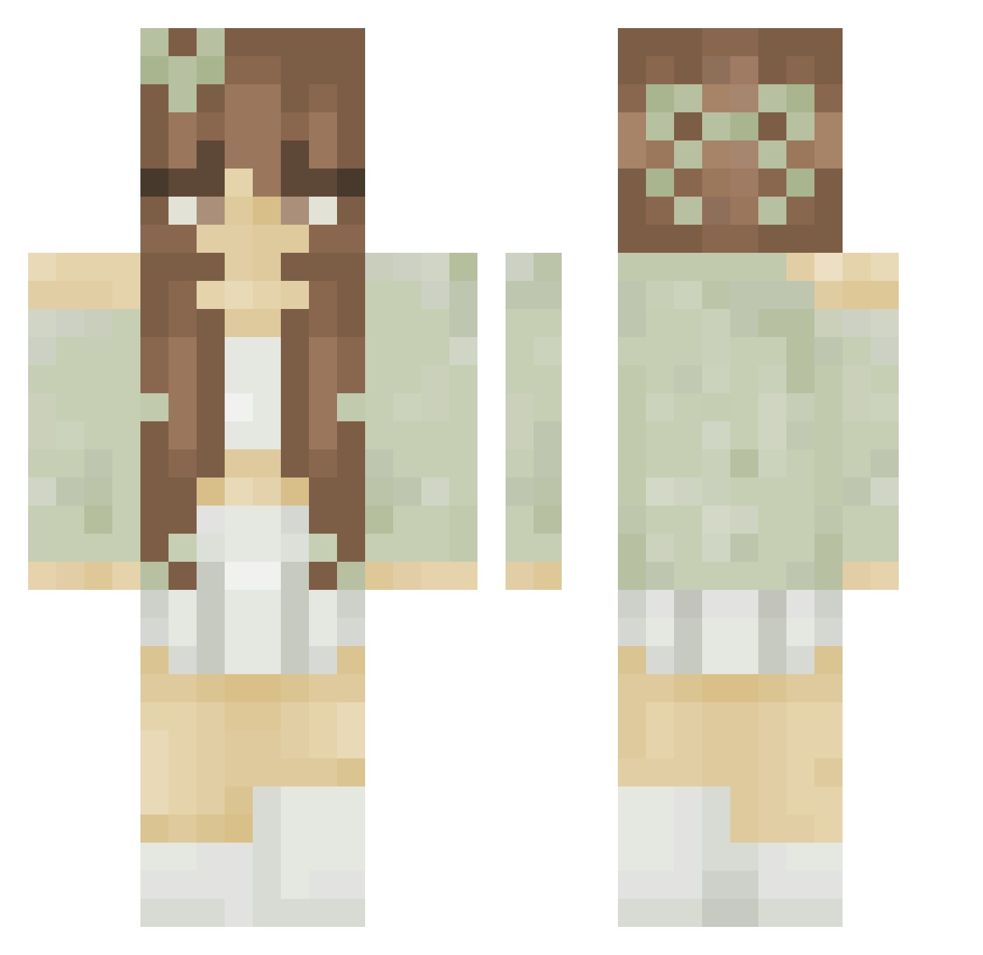 Blqck1 Minecraft skin, front and back view