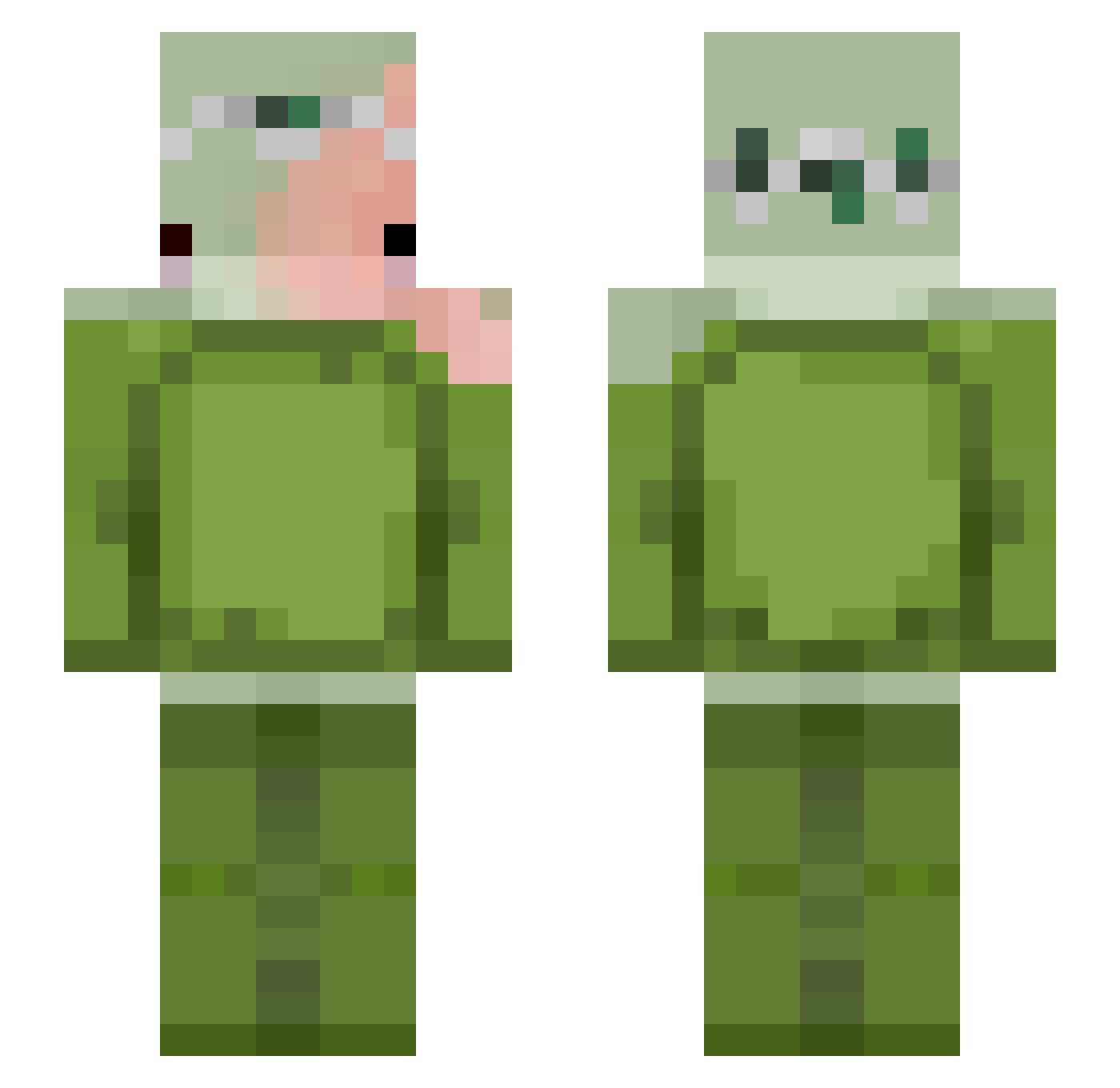 Zyro_qr Minecraft skin, front and back view