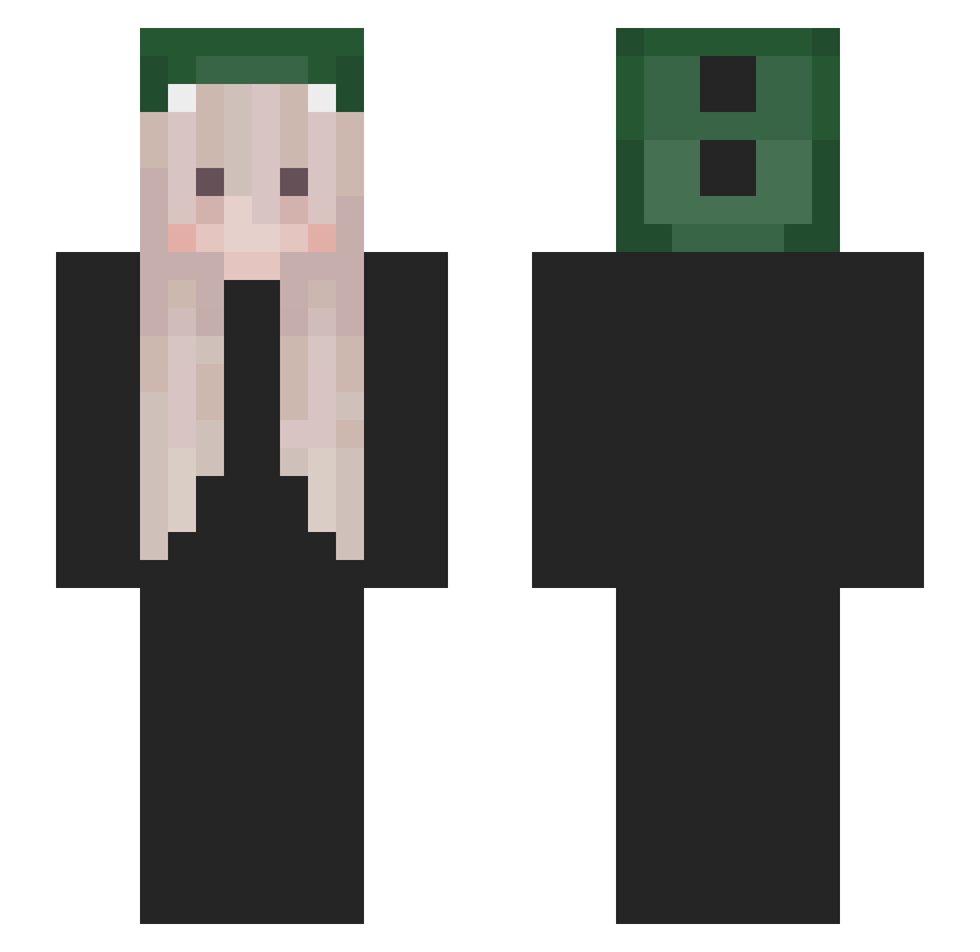 Snoxsuni Minecraft skin, front and back view