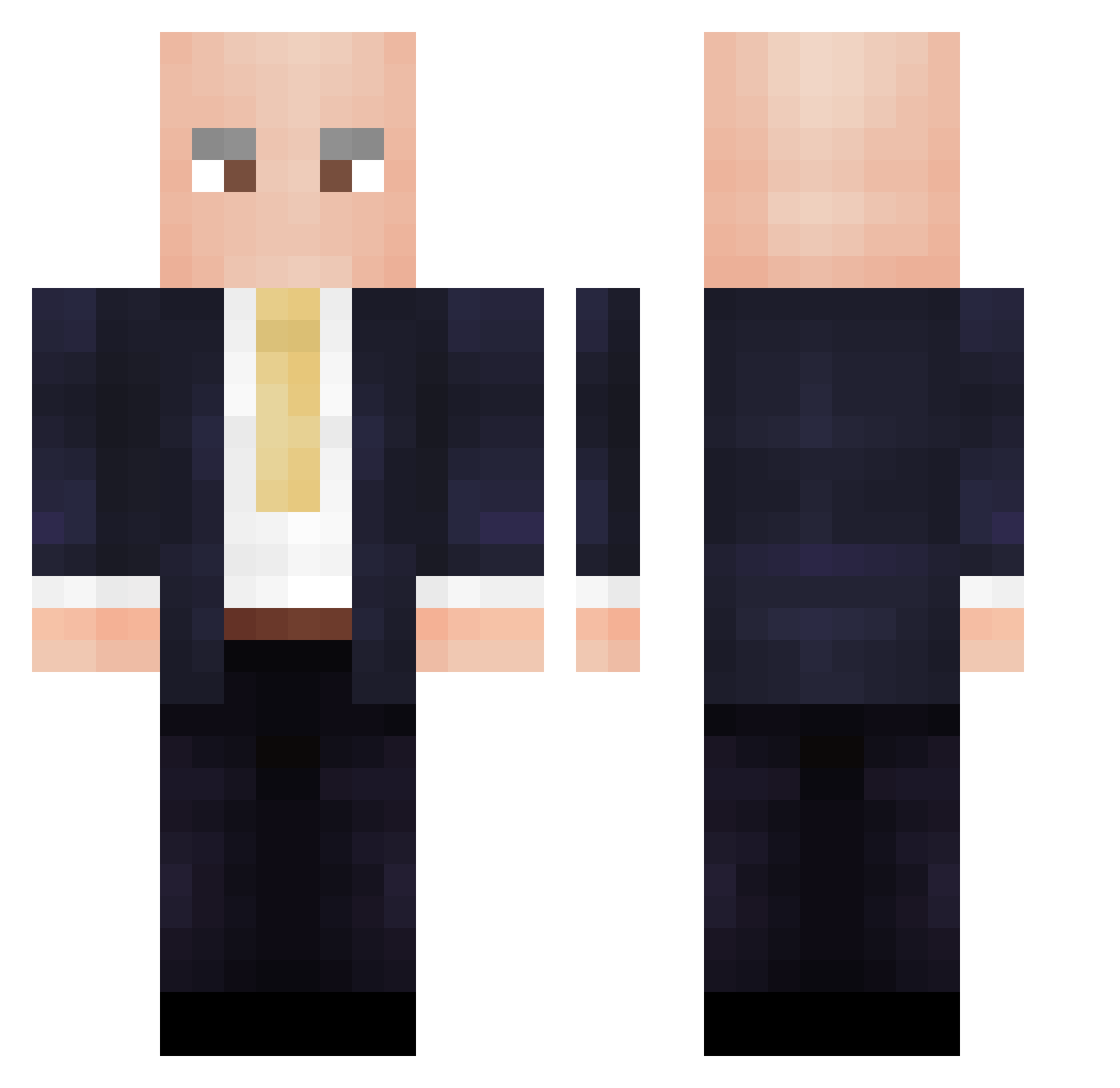 JagDog12 Minecraft skin, front and back view