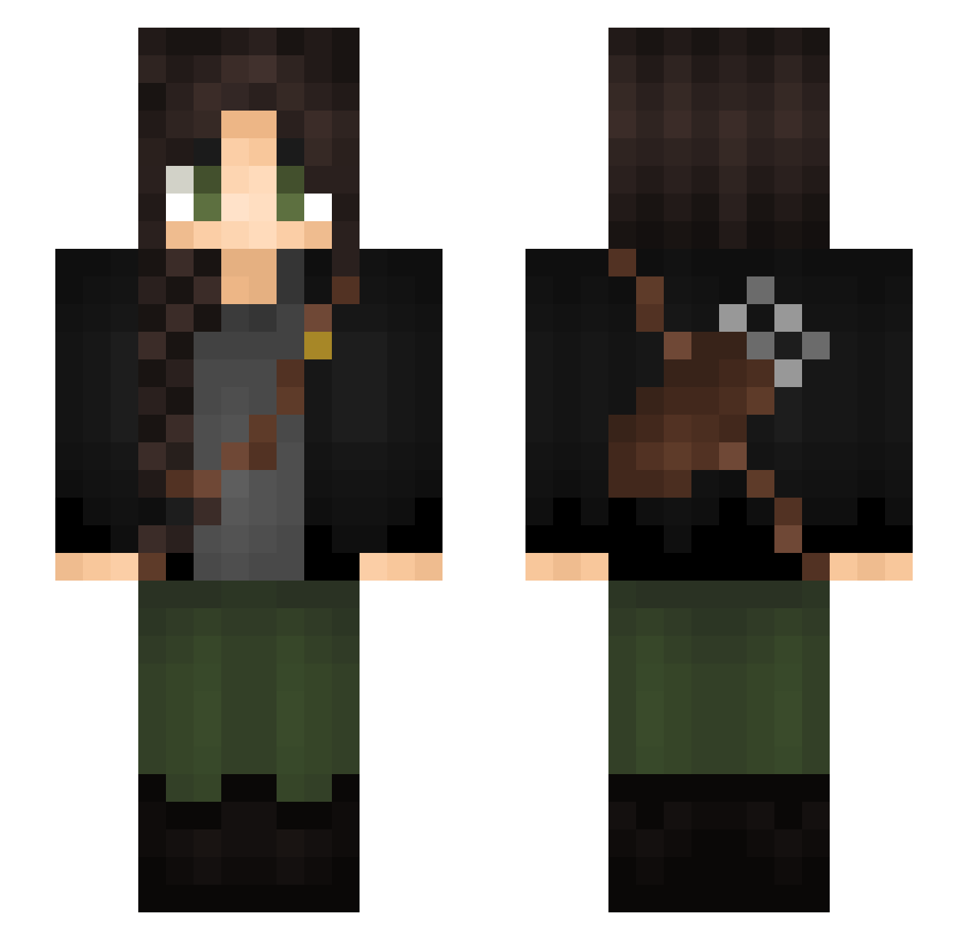 snowypencil4904 Minecraft skin, front and back view