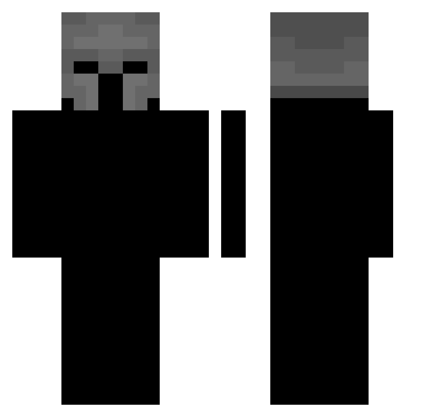 sstrea Minecraft skin, front and back view