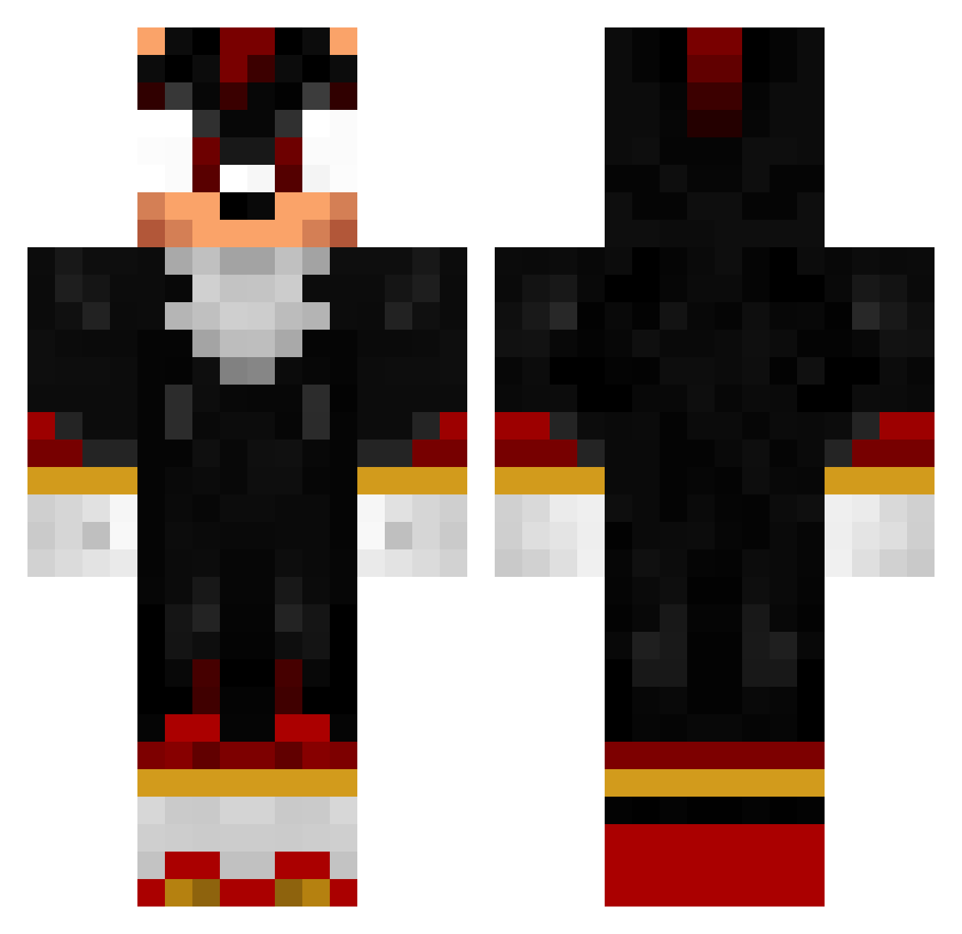 xRicky Minecraft skin, front and back view