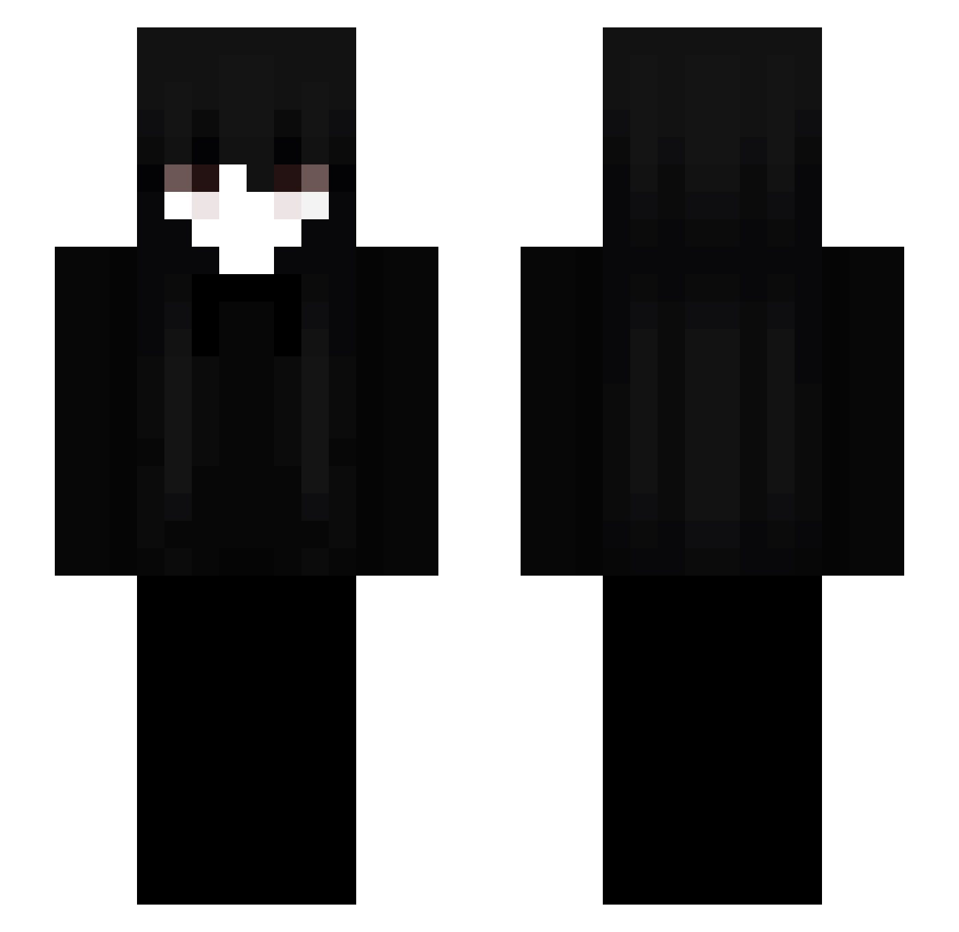 vVPLUGVv Minecraft skin, front and back view