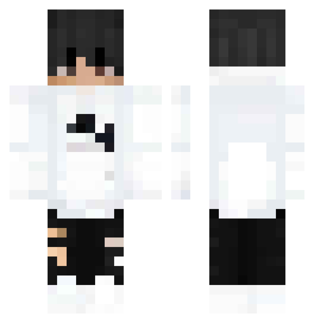 OctalMonster Minecraft skin, front and back view