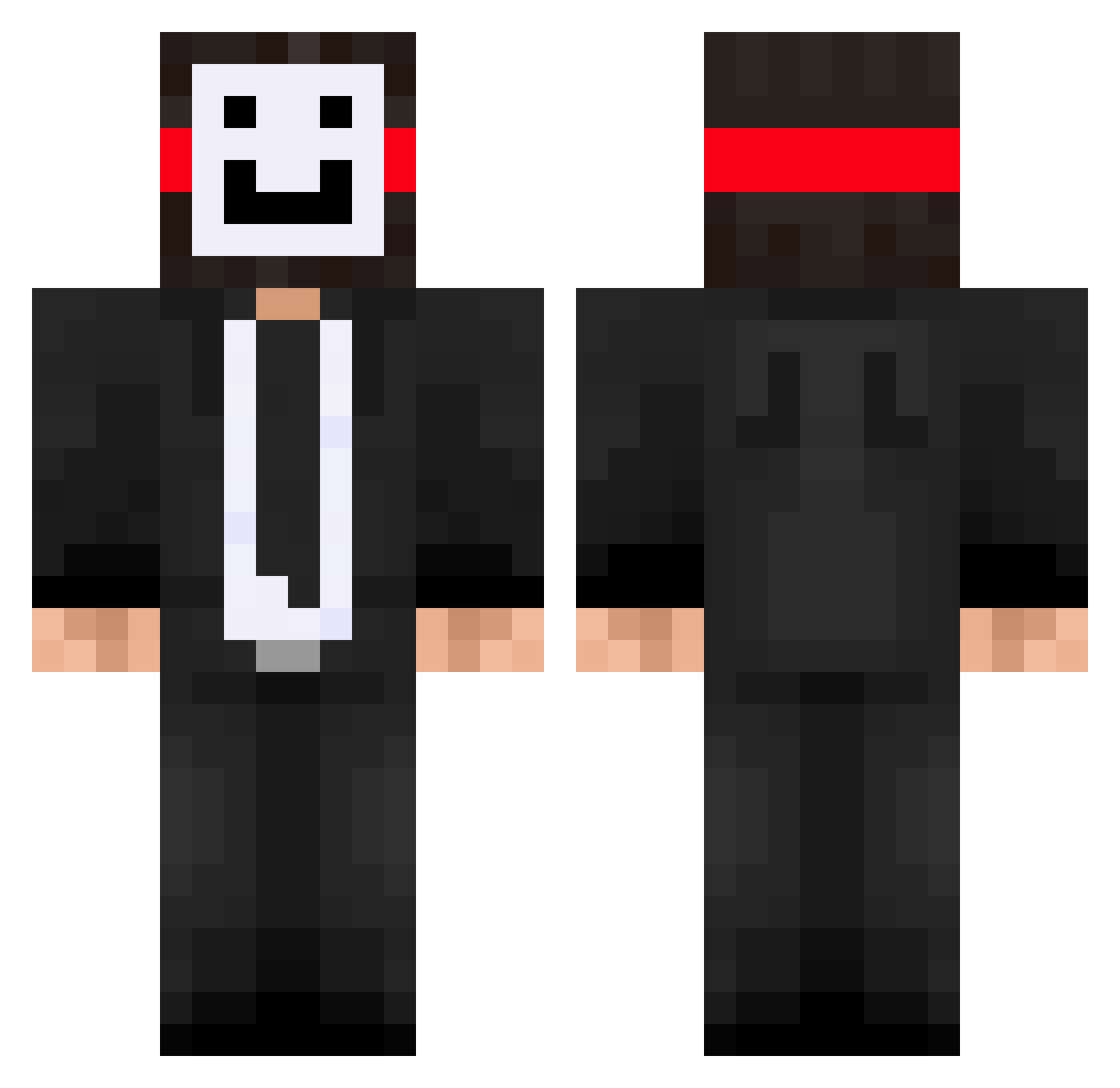 Specialudo Minecraft skin, front and back view