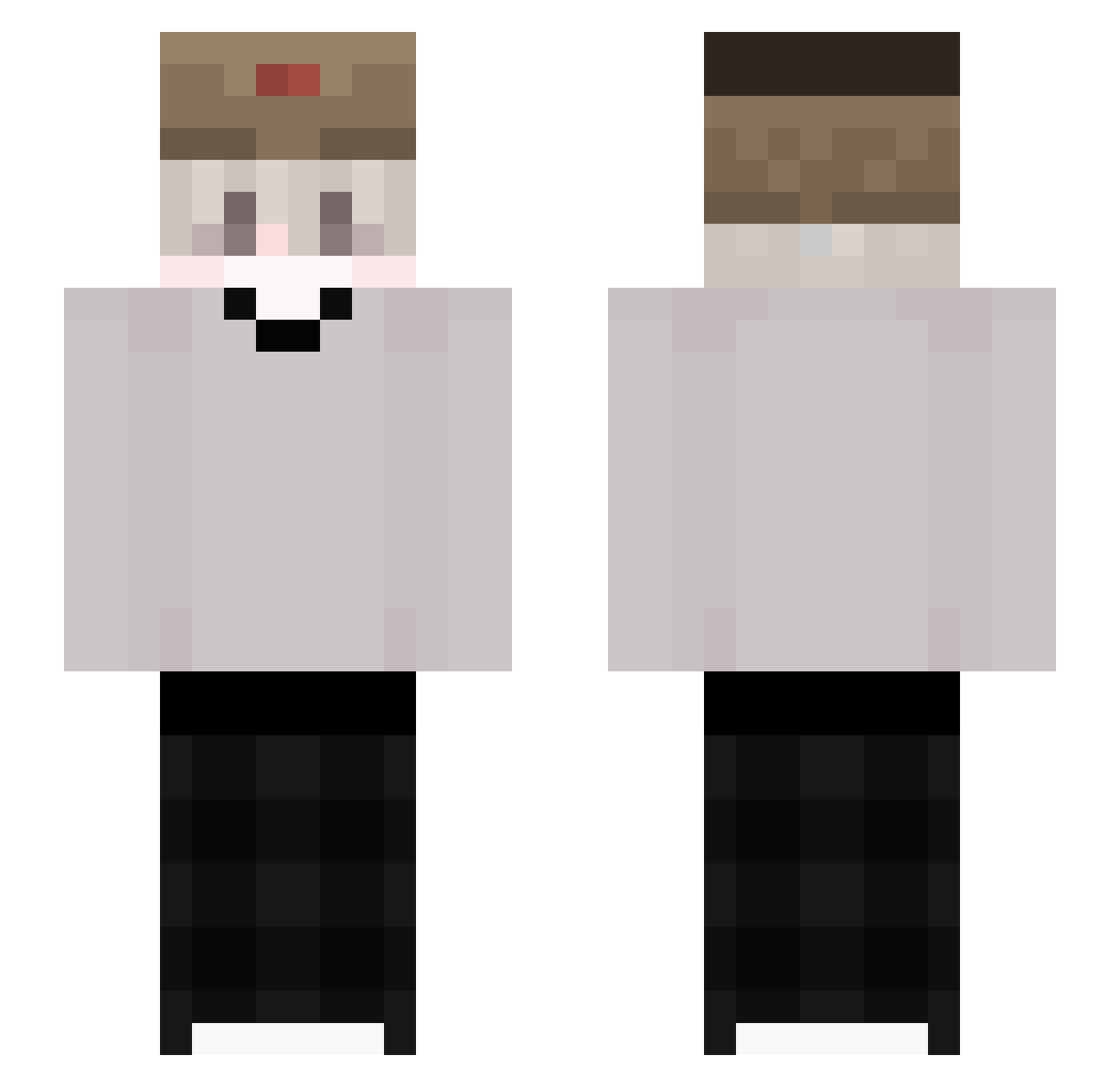 truelyven Minecraft skin, front and back view