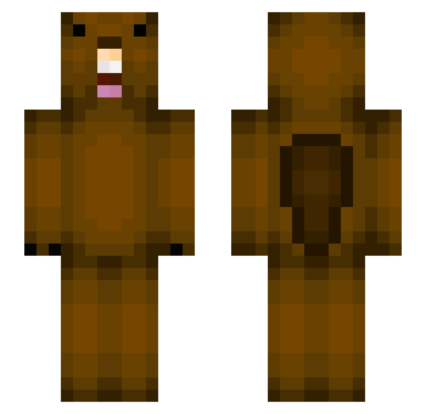 Fluxy_8 Minecraft skin, front and back view