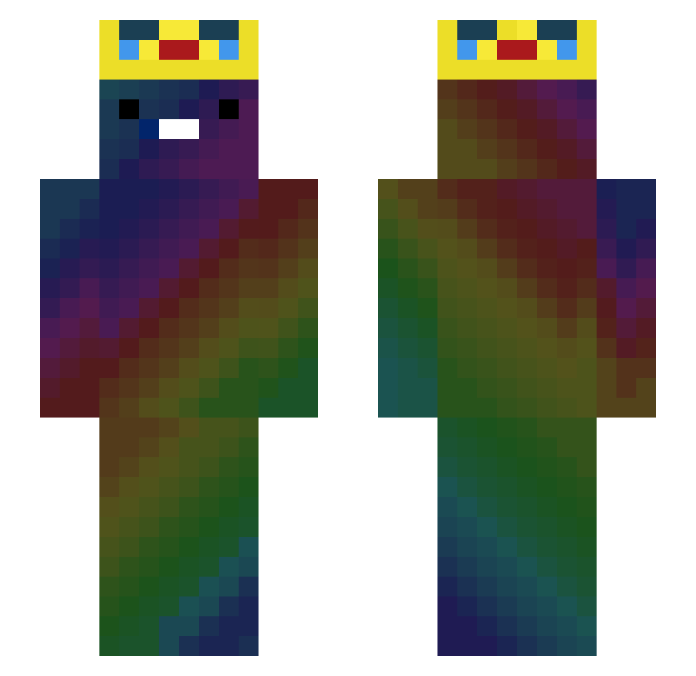 Srizelol Minecraft skin, front and back view