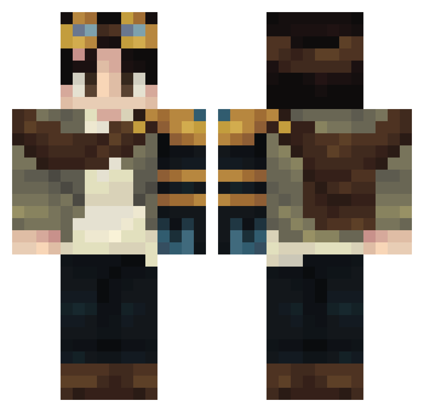 KingFrancis0 Minecraft skin, front and back view