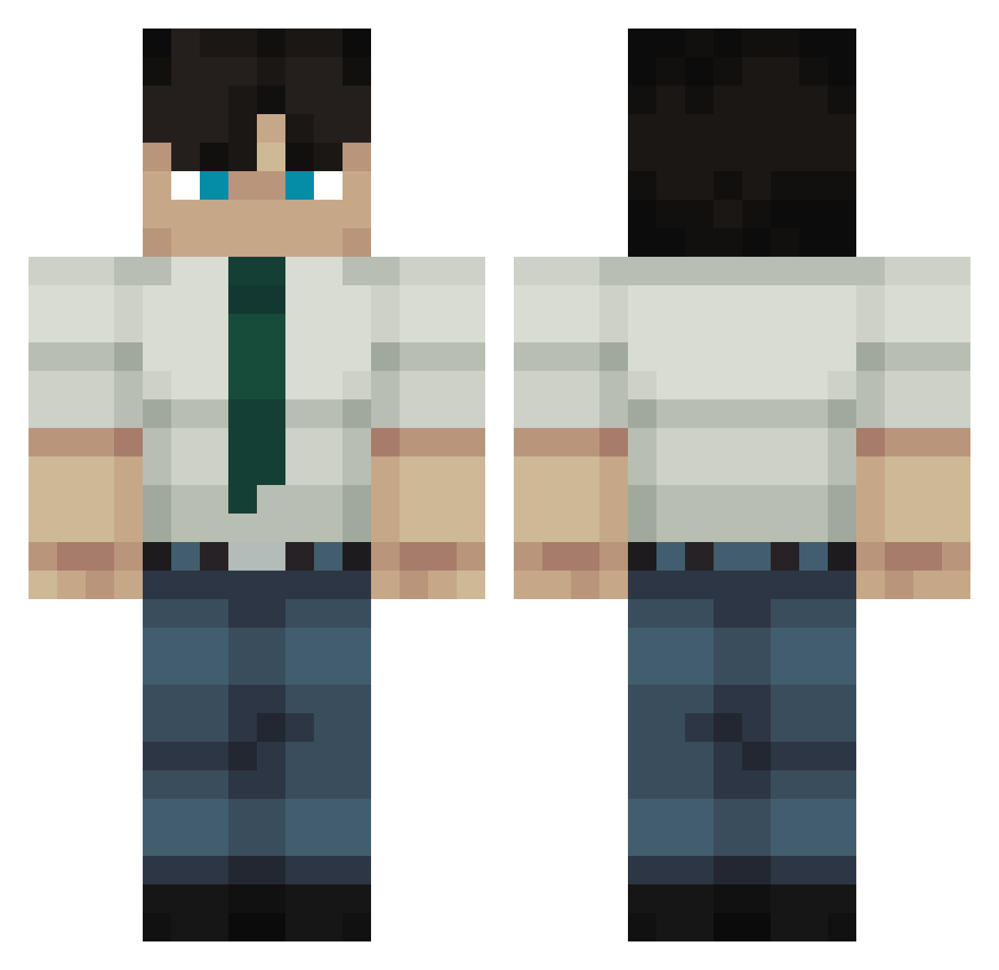 pascarma Minecraft skin, front and back view
