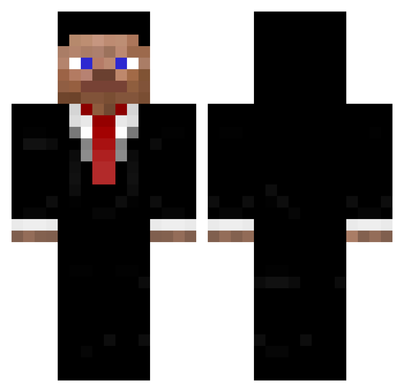 JuPiX999 Minecraft skin, front and back view