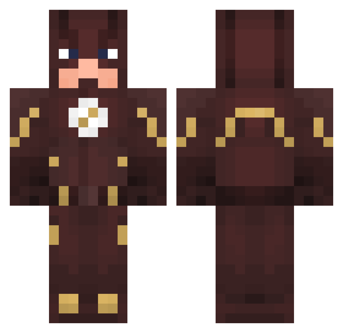 LarreFan Minecraft skin, front and back view
