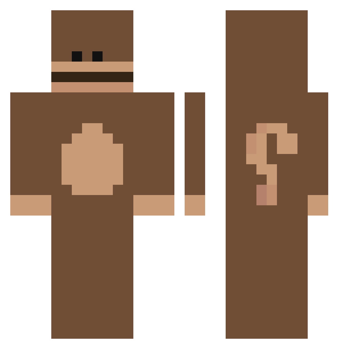 4wo1 Minecraft skin, front and back view
