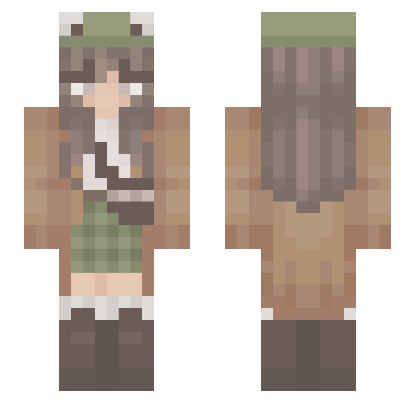 Suriiiiii Minecraft skin, front and back view