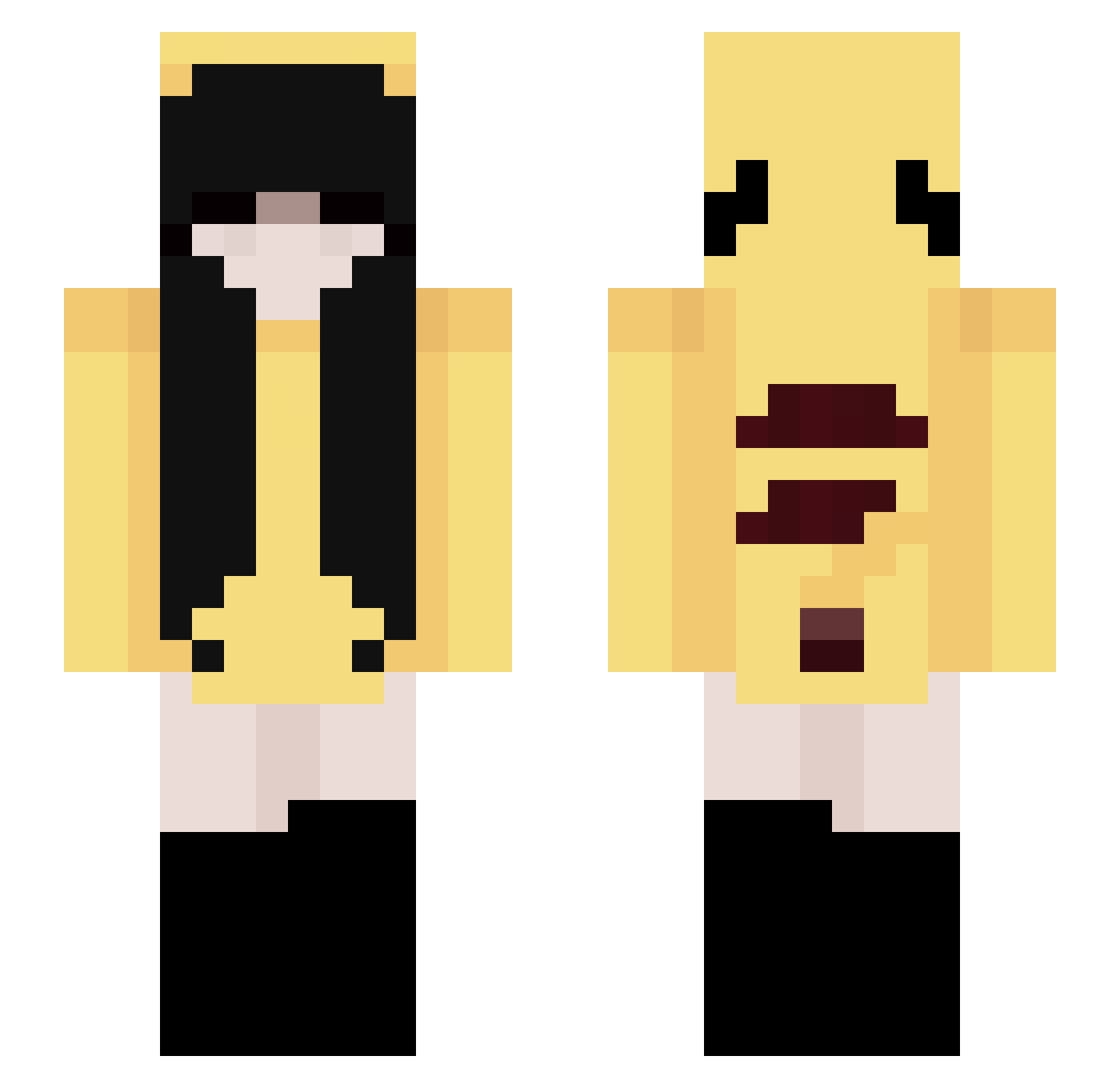 EldarrOlawynn Minecraft skin, front and back view