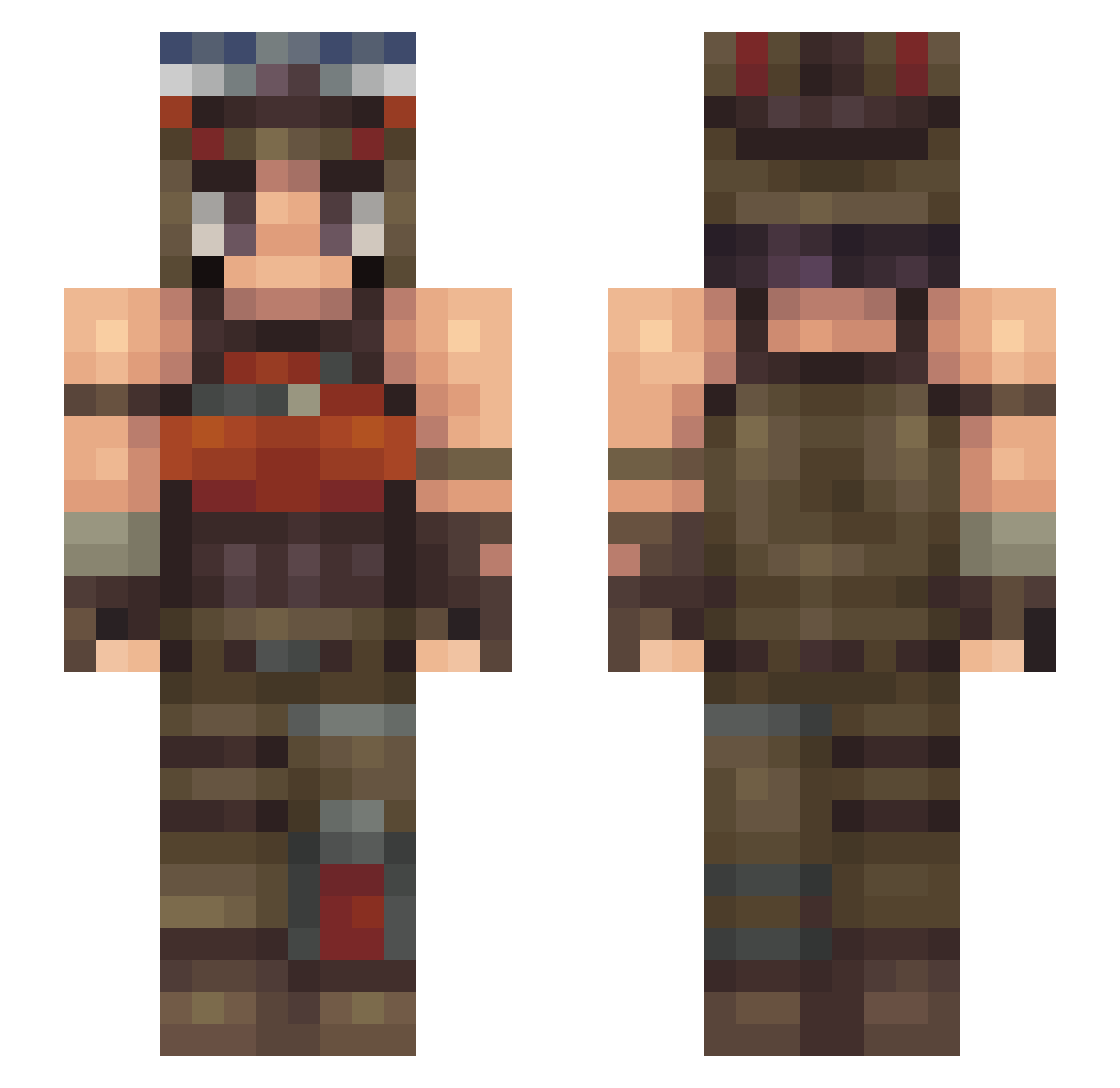 Khyr4o Minecraft skin, front and back view