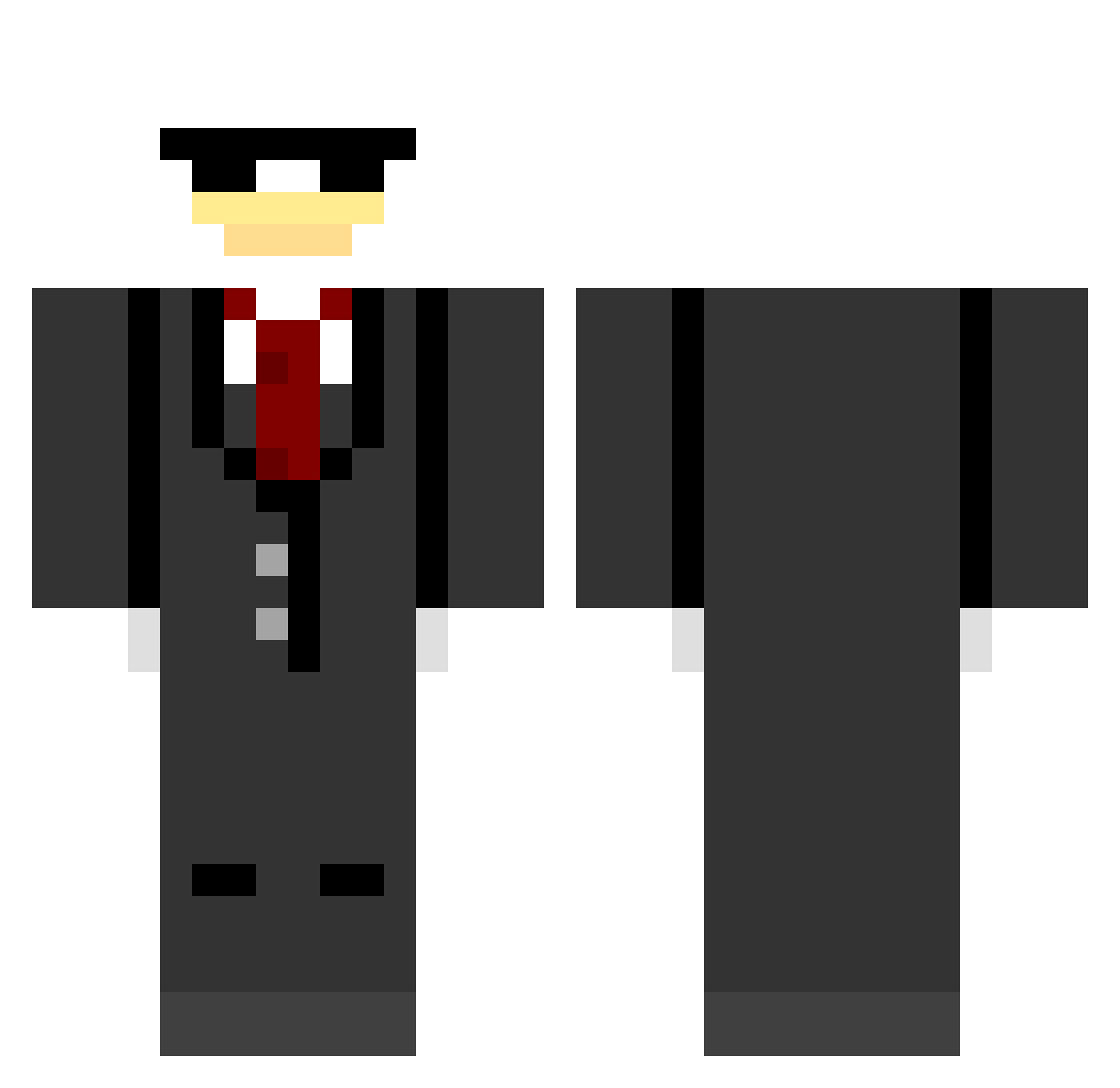 Teriyaki444 Minecraft skin, front and back view
