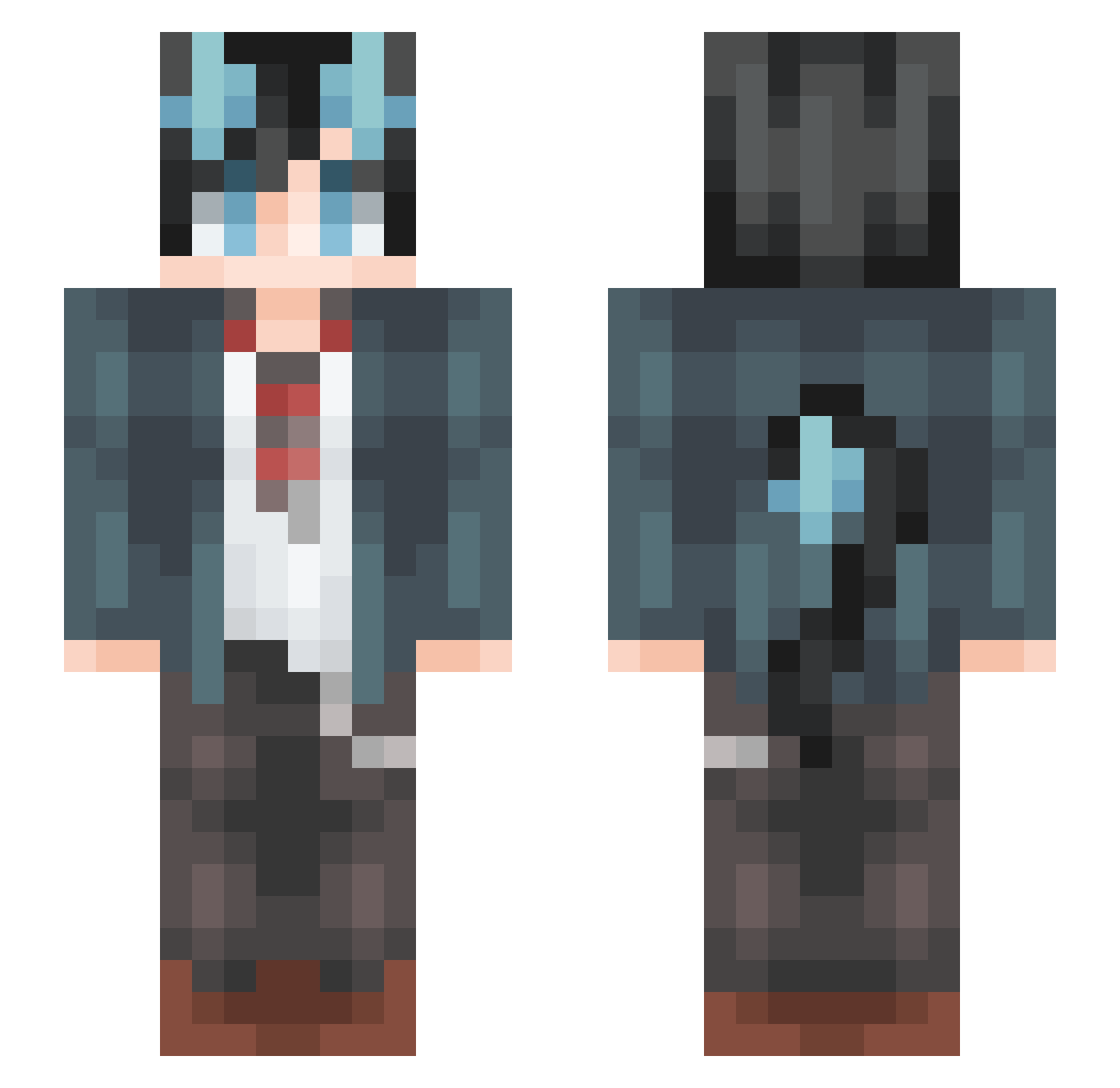 cloud_PL Minecraft skin, front and back view