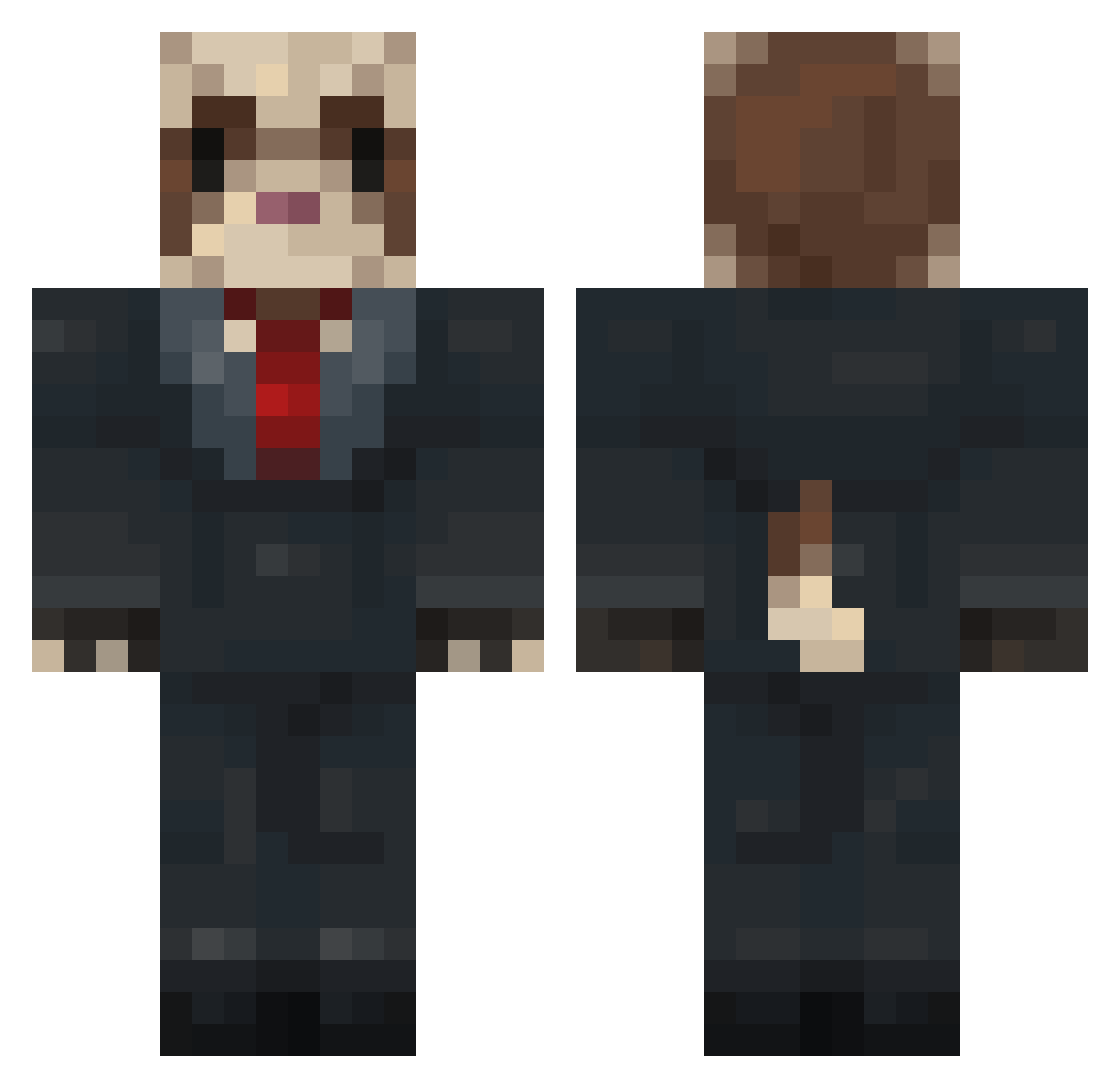 JethroXDD Minecraft skin, front and back view