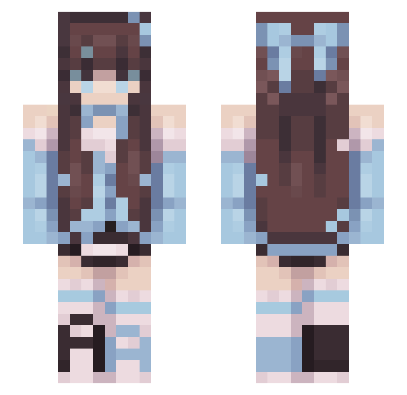 Rat_King87 Minecraft skin, front and back view